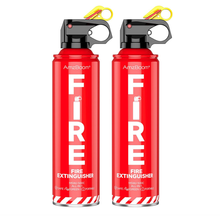 2-Pack Fire Extinguisher for Home, Kitchen, Car, and Grill with Mounting Bracket