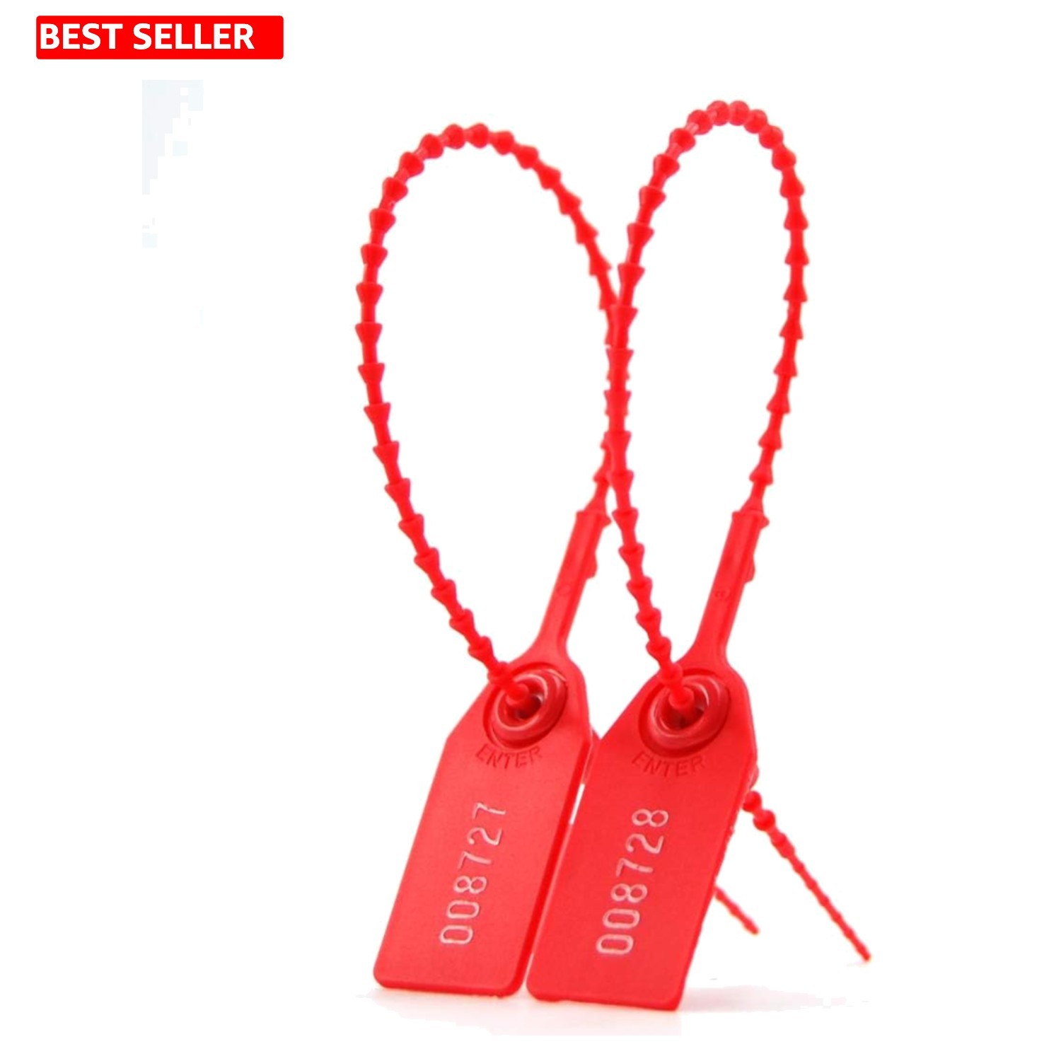 Durable 250mm Red Self-Locking Tamper Seals – 100 Count for Total Security