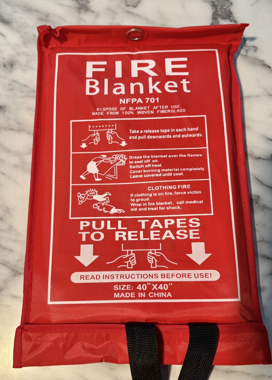 Fire Blanket for Home and Kitchen, 40 in x 40 in