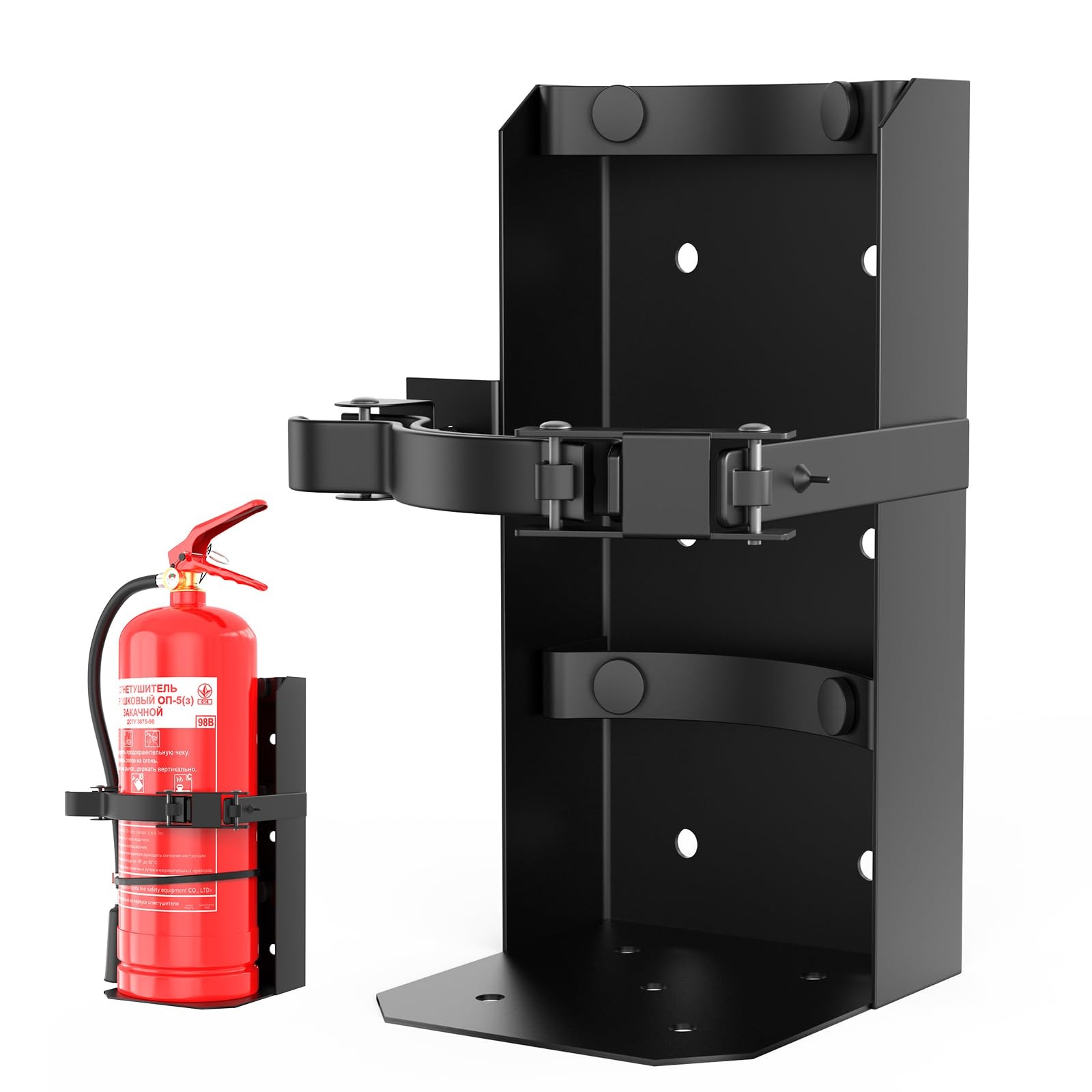 1 PCS Black Heavy Duty Fire Extinguisher Wall Mount Bracket Fits 5lb Dry