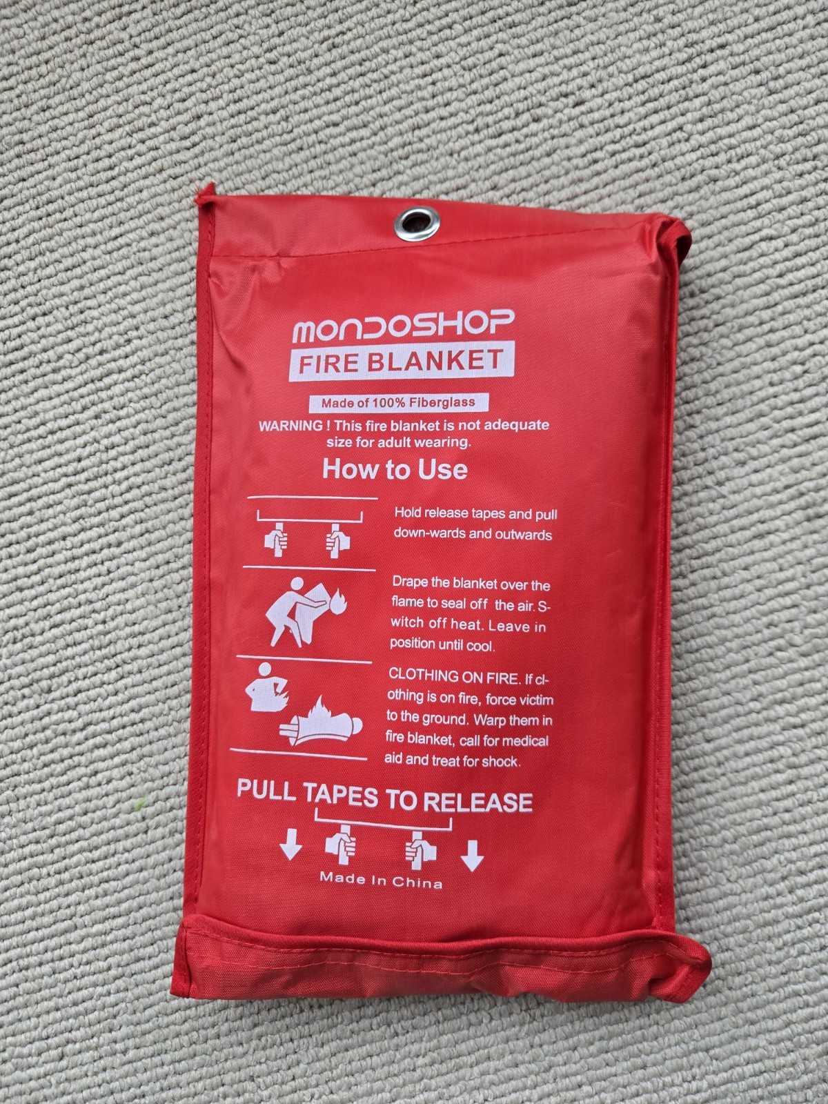 Mondoshop Fire Blanket for Home Kitchen Camping Emergency Fire Blanket 3.3×3.3′