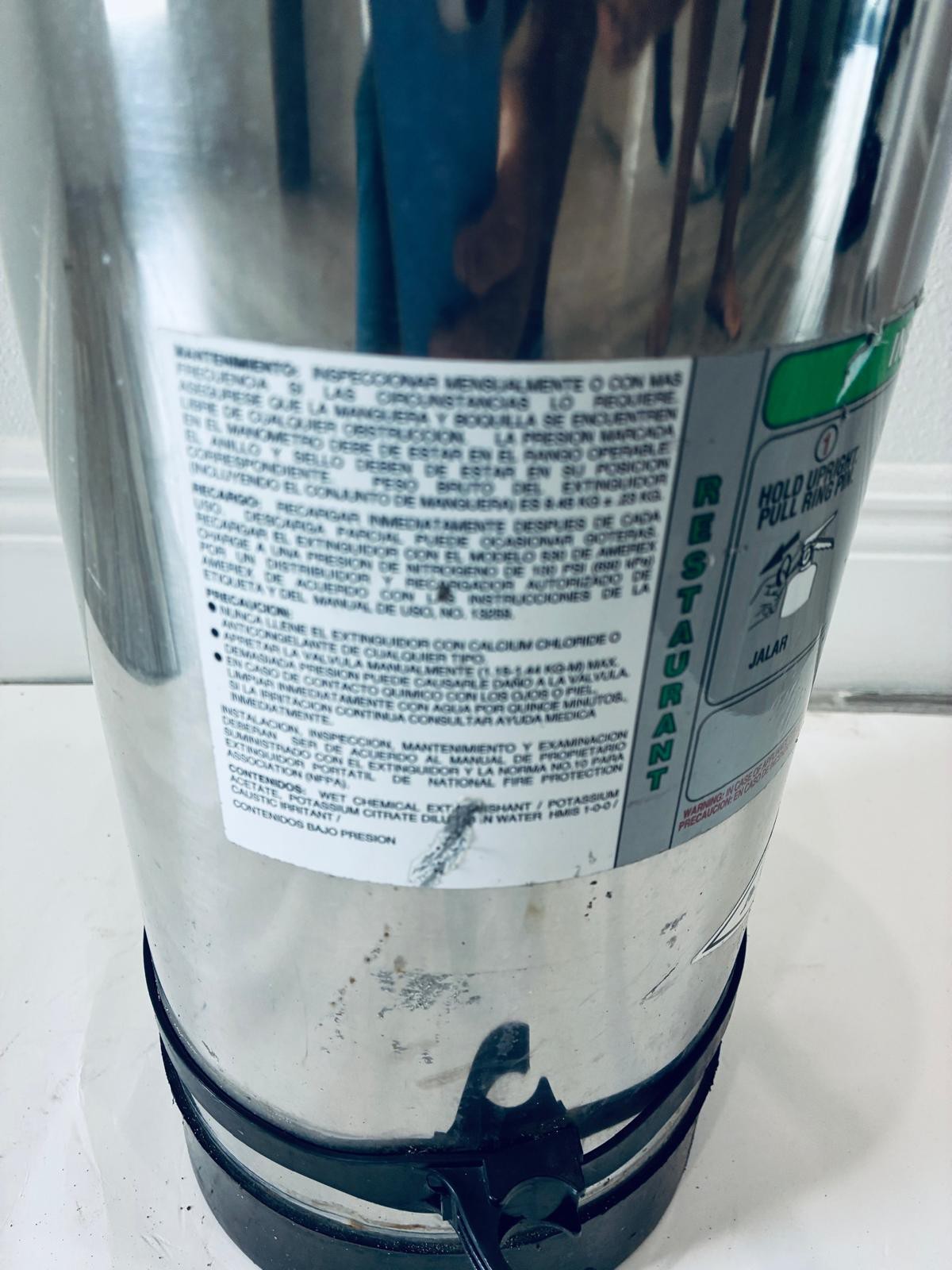 Amerex B260, 6 Liter Wet Chemical Class A K Fire Extinguisher Kitchen Restaurant