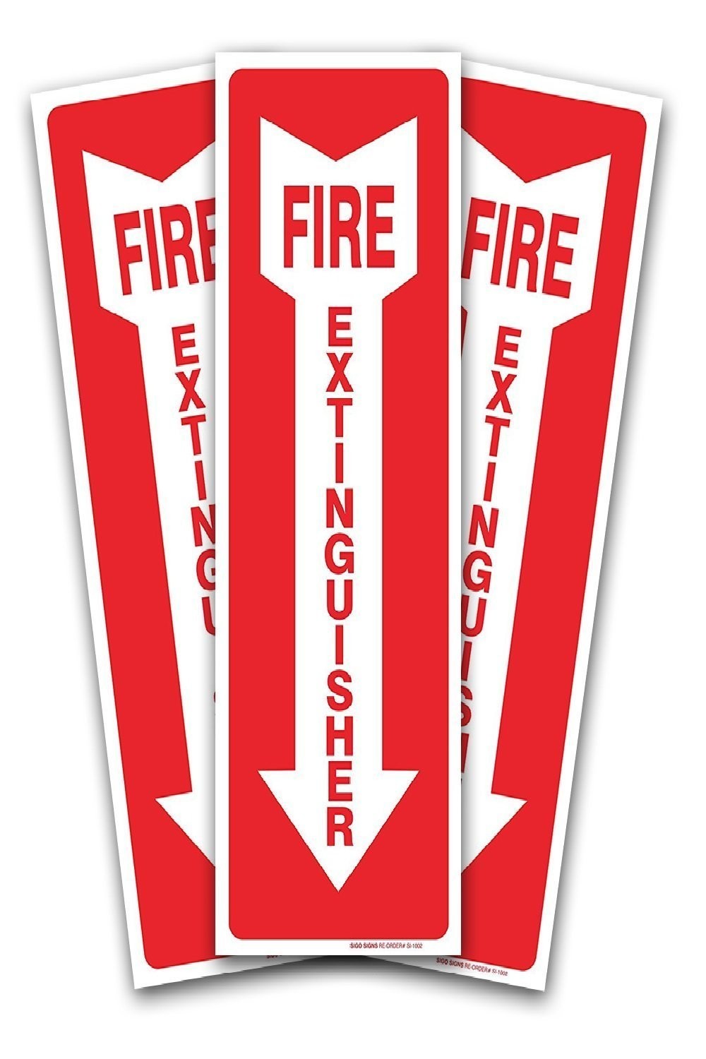 Versatile 3 Pack Fire Extinguisher Signs – Quick Installation, Long-Lasting Use