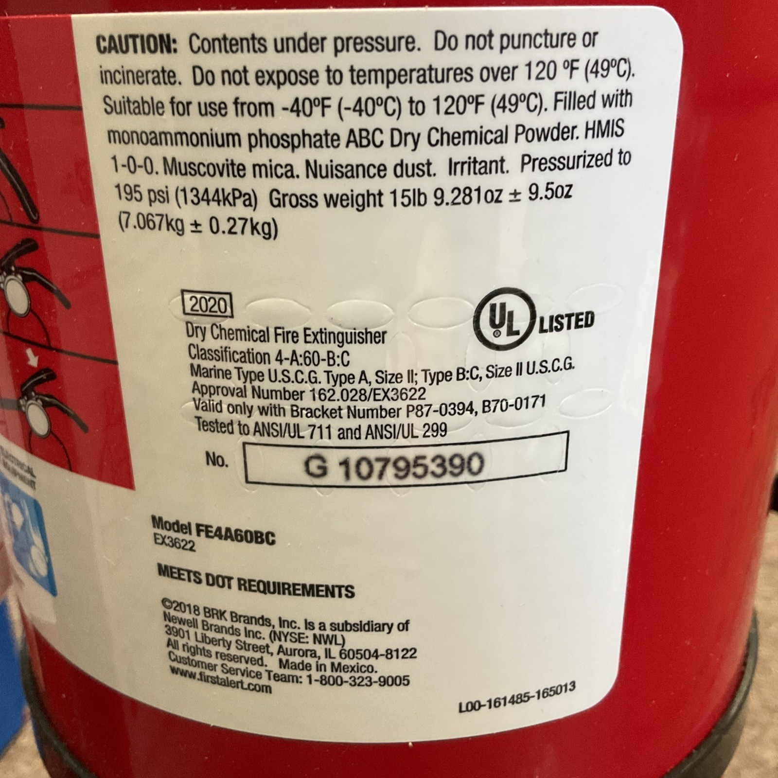 NEW First Alert PRO10 Fire Extinguisher Commercial Grade