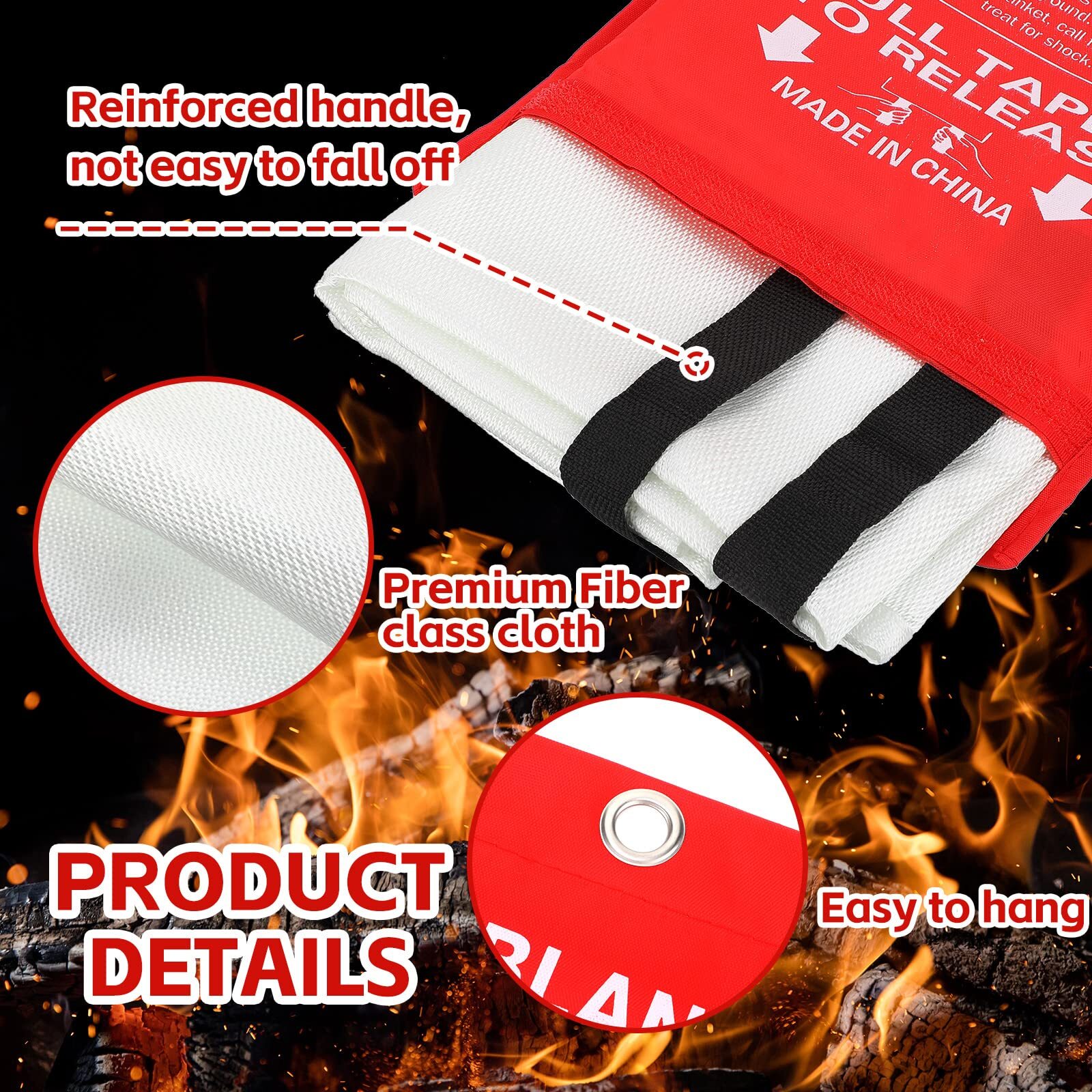 2Pack FIRE BLANKET Fiberglass Hero Emergency Home Retardant Prepared 39”x39”