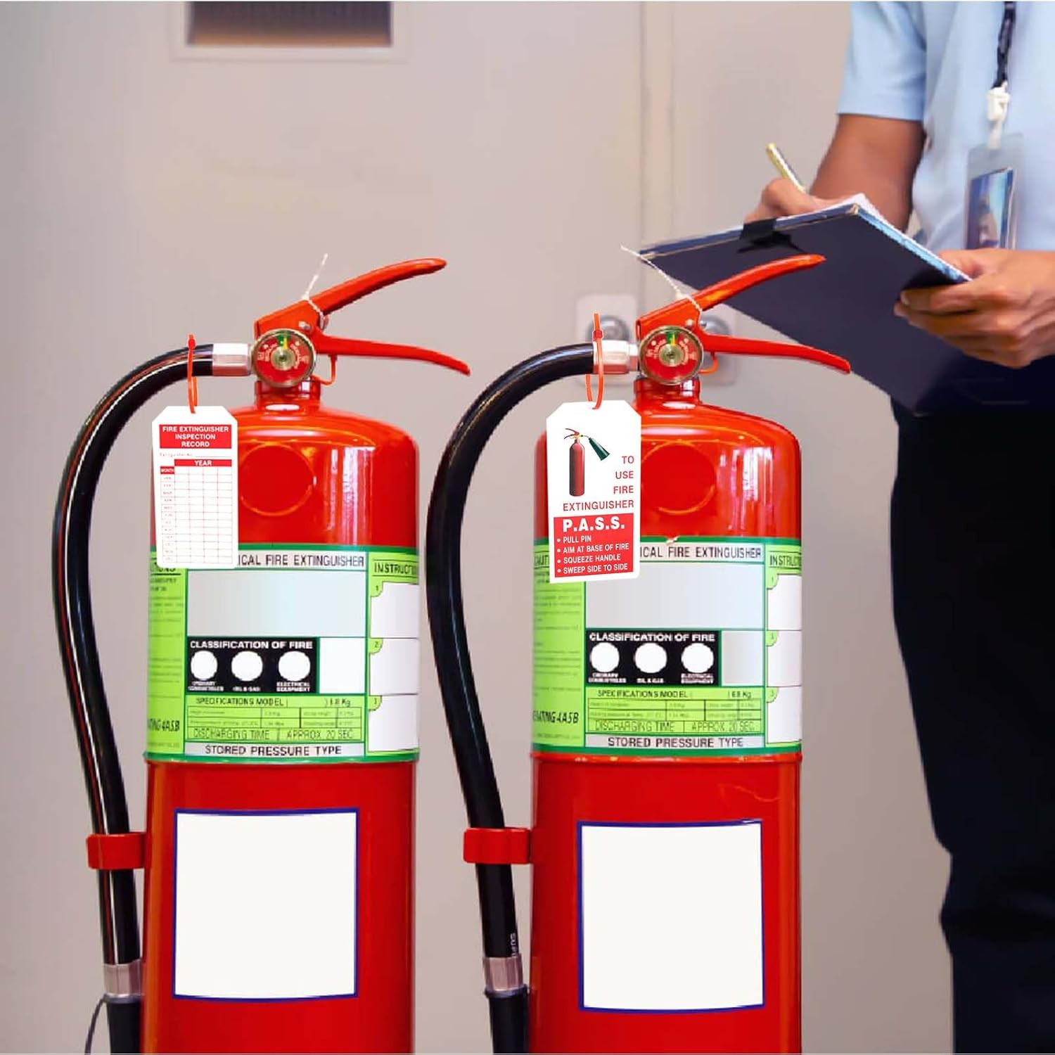 Fire Extinguisher Tags Monthly Safety Inspection Record Labels 50 PCS