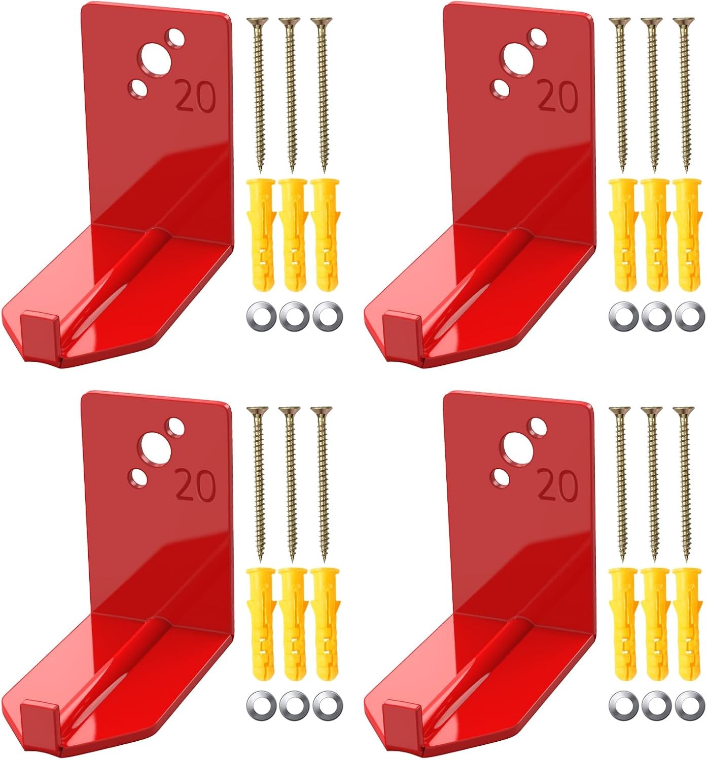 4-UNIVERSAL FORK STYLE WALL MOUNT BRACKETS, FIRE EXTINGUISHER