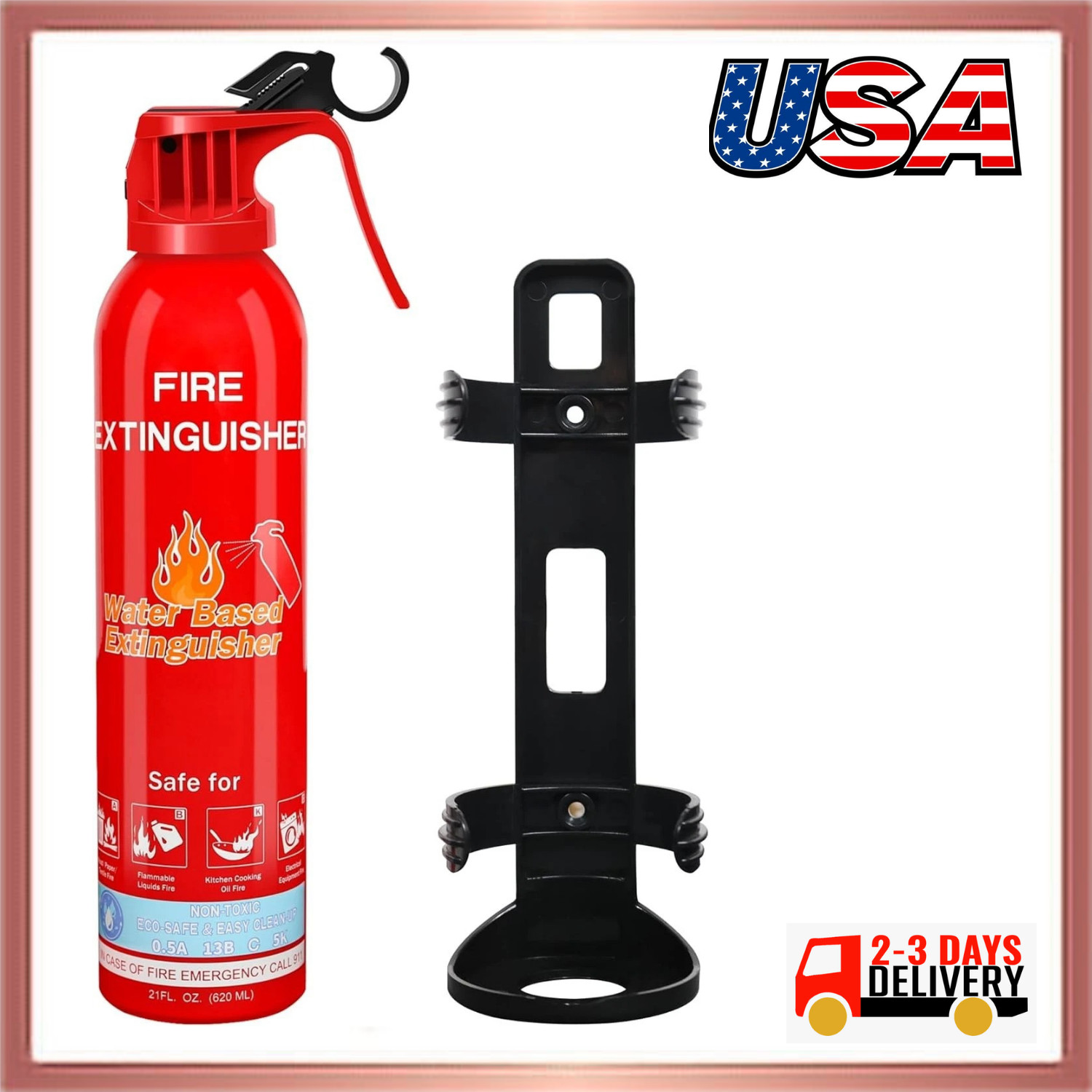 Fire Extinguisher for Home, Car, Kitchen, Vehicle, Boat, Garage, Portable A, B,