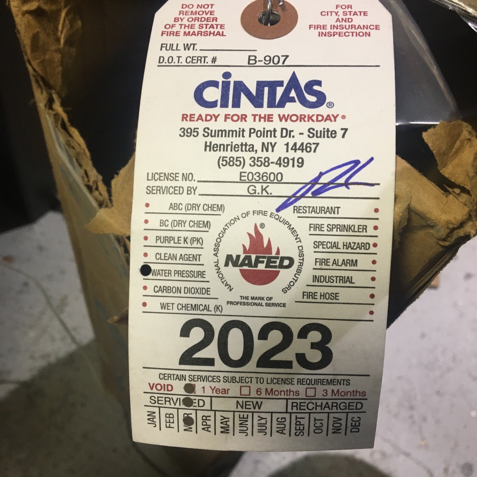 Buckeye 50000 Fire Extinguisher 2A Water 2.5 Gal 20 lb Extinguisher Capacity