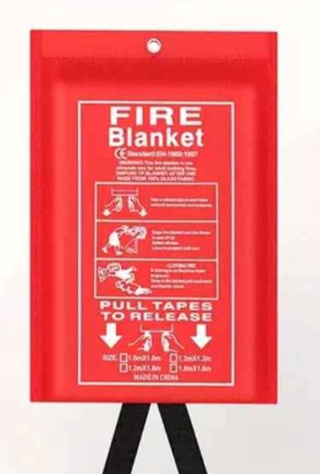 1PK FIRE BLANKET Glass Fiber Emergency Home Retardant Be Prepared 39.47 In Sq