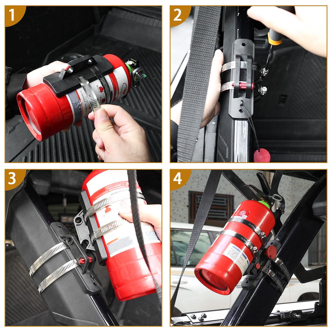 Fire Extinguisher Mount Holder Bracket for Wrangler TJ JK JL JKU for UTV Polaris