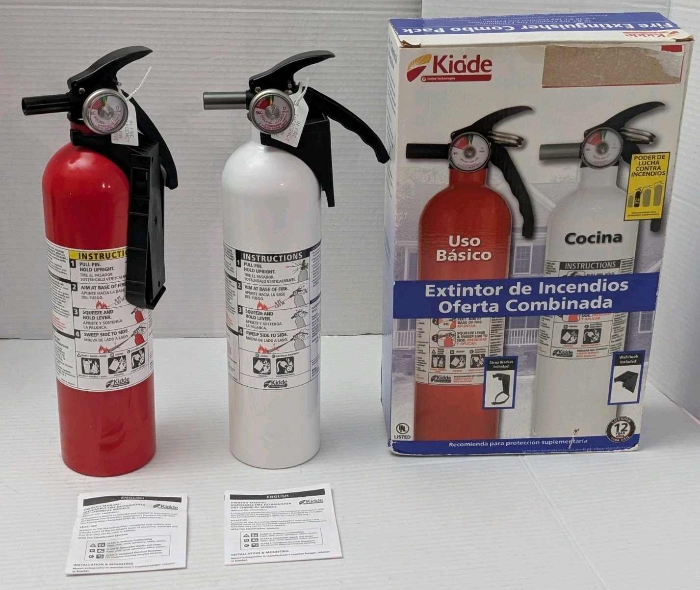 (2-Pack) Kidde 1-A:10-B:C Recreation And 10-B:C Kitchen Fire Extinguisher