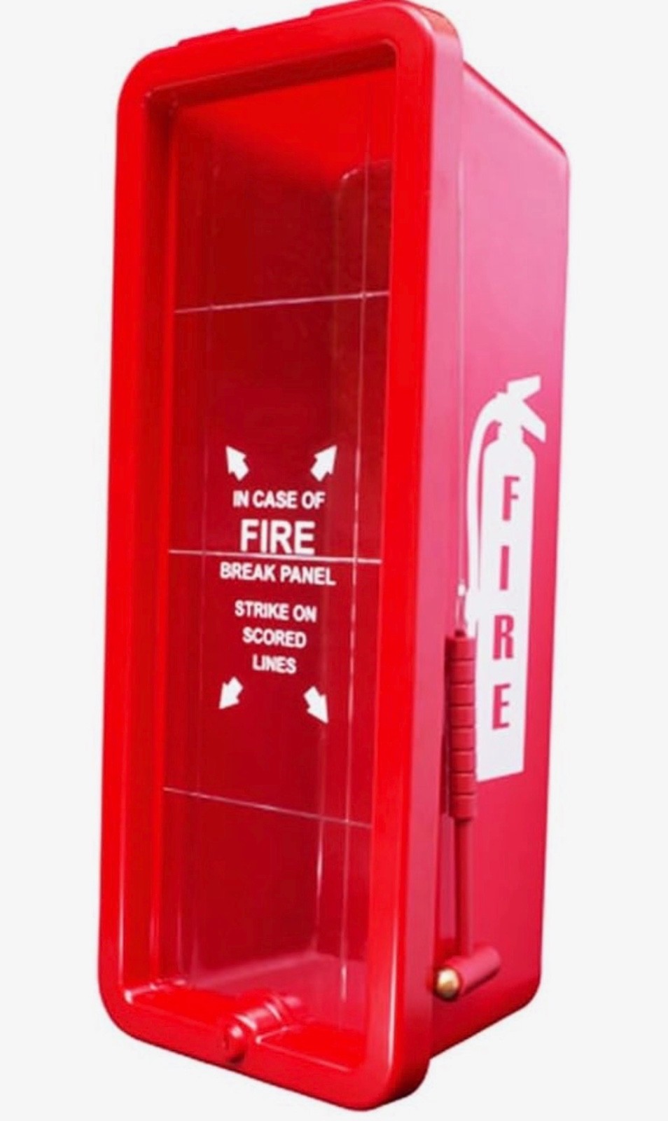 ✅🔥🧯(4-PACK) NEW 10lb FIRE EXTINGUISHER CABINET WITH PLEXI GLASS, LOCK & HAMMER