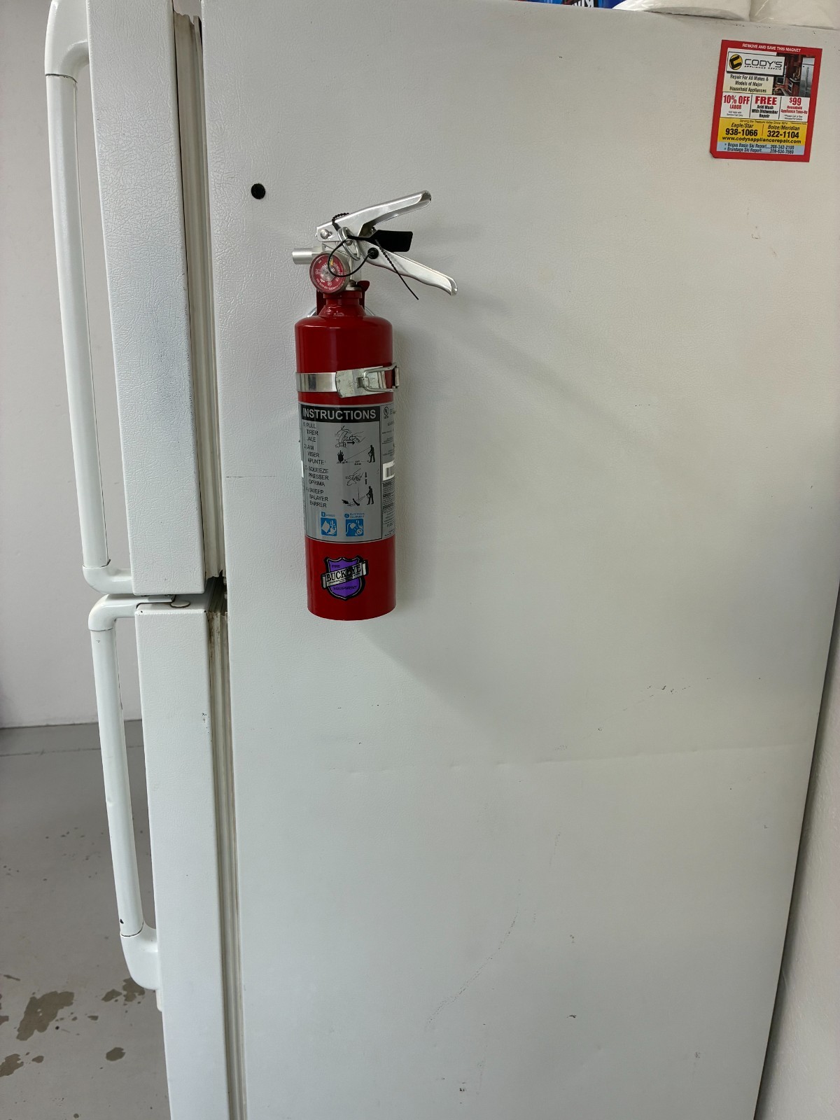 Buckeye 2.5 lb ABC Fire Extinguisher + HEAVY DUTY Magnetic Mount Bracket DOT 202