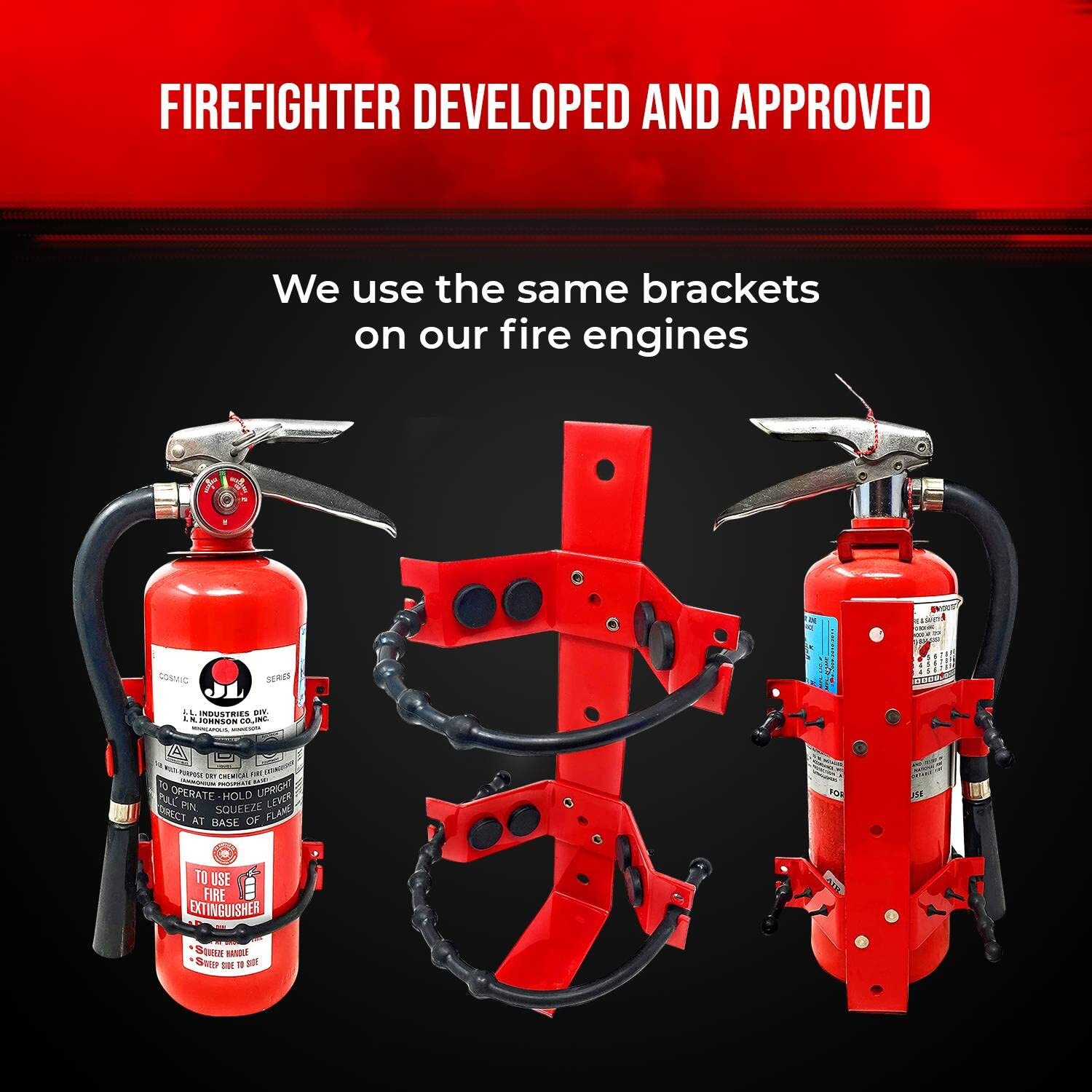 Fire Extinguisher Mounting Bracket Heavy Duty Wall Mount Bracket for 2.5 lb &…