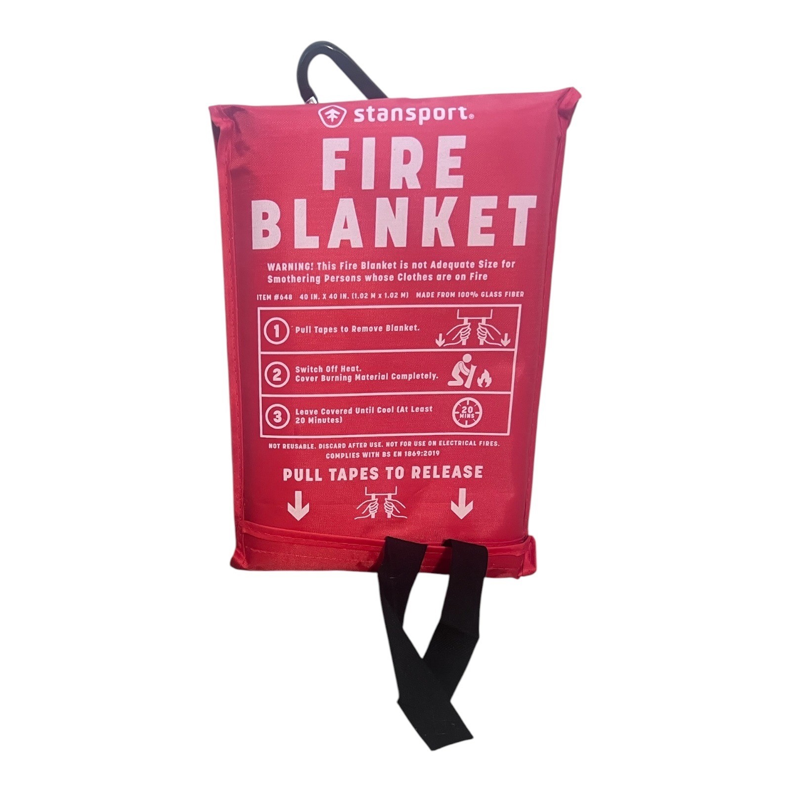 Stansport Emergency Fire Blanket 40 x 40 Fiberglass Kitchen Camping New Sealed