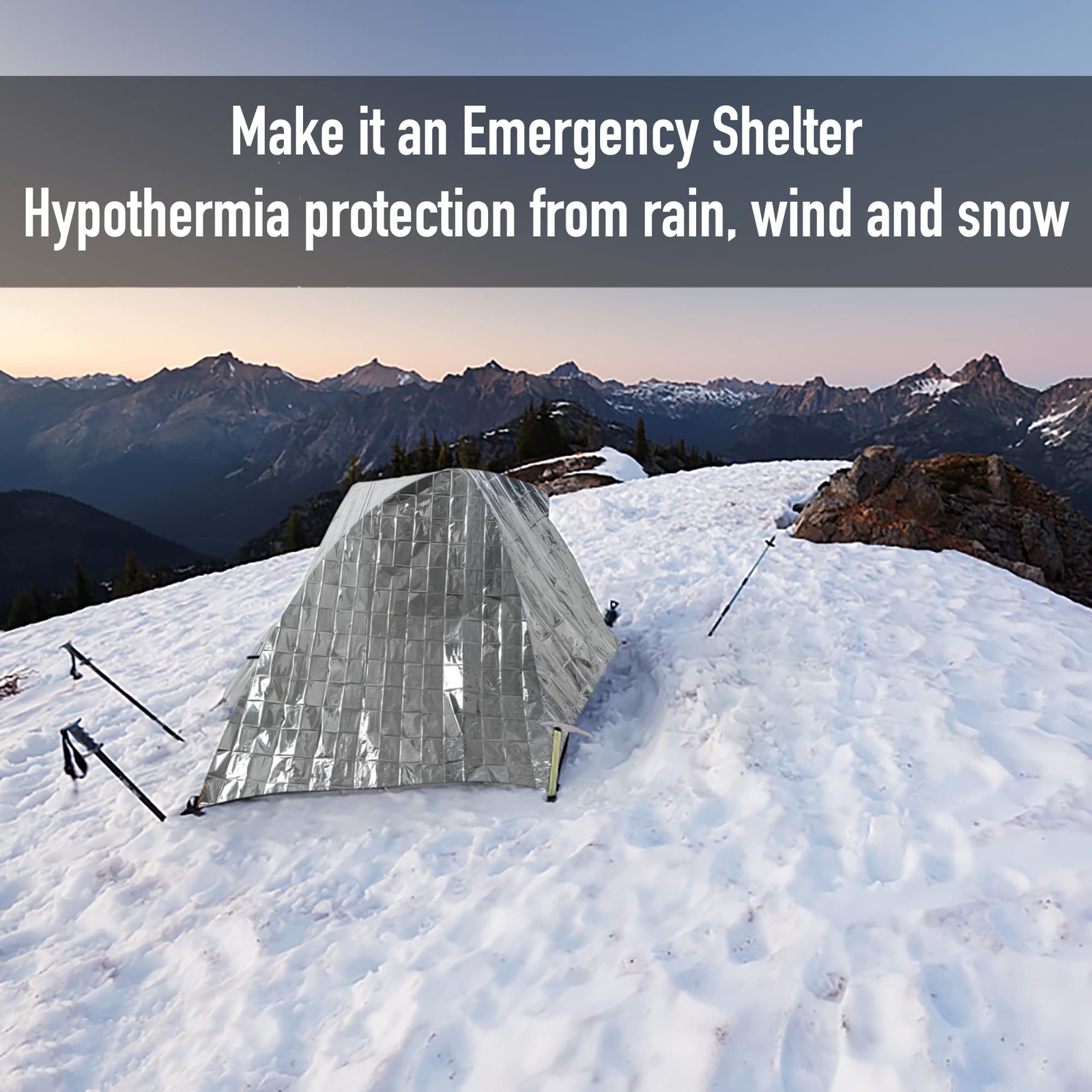 Emergency Blanket (12-Pack),Emergency Silver Foil Blanket– Perfect for Outdoo…