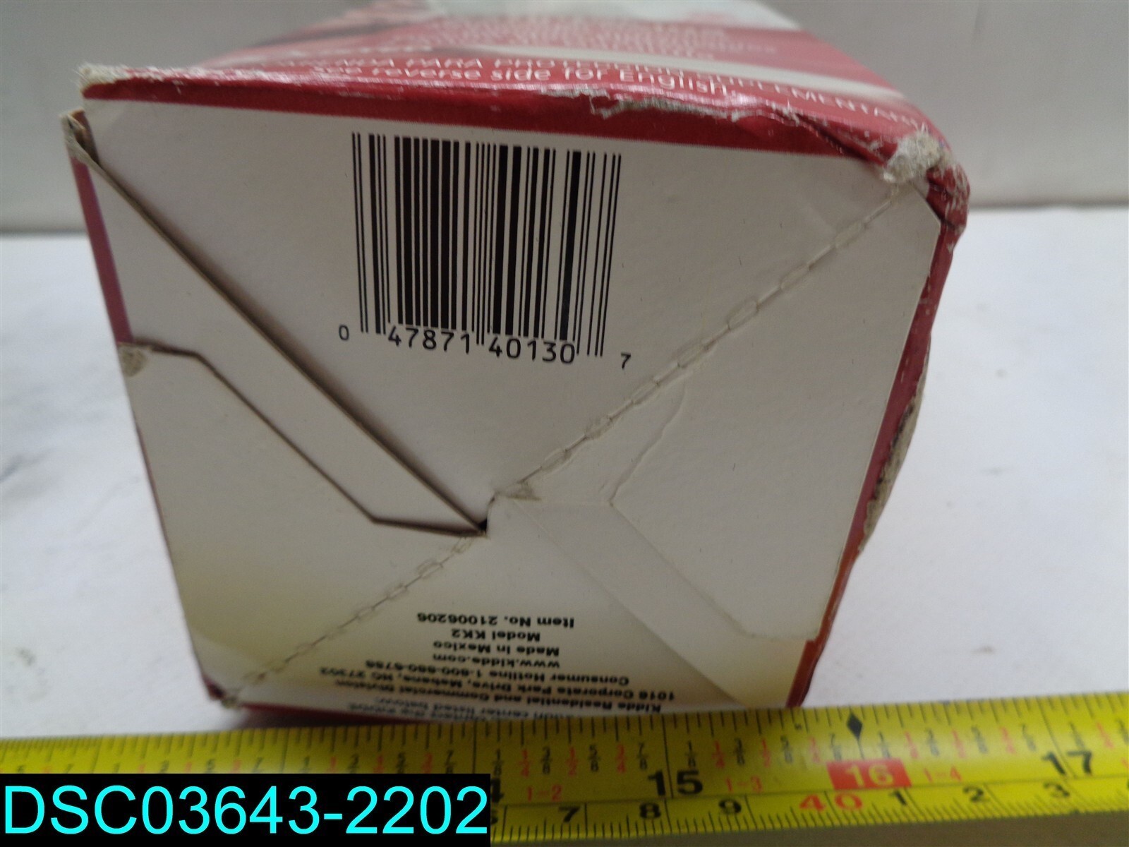 Kidde Fire Safety Carrier 21006206K KK2 1 lb BC w/Shroud(Disposable)047871401307