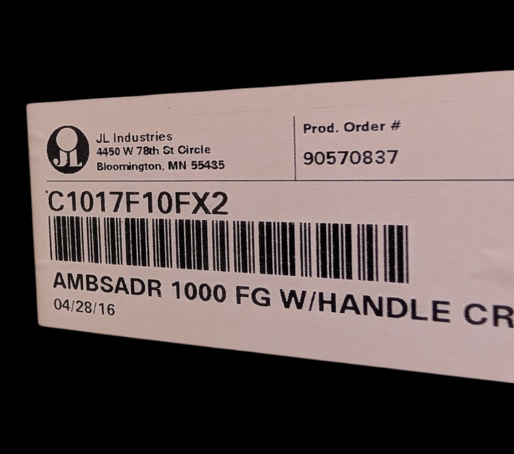 JL Industries 1017F10FX2 Fire Rated Ambassador Steel Extinguisher Cabinet NIB