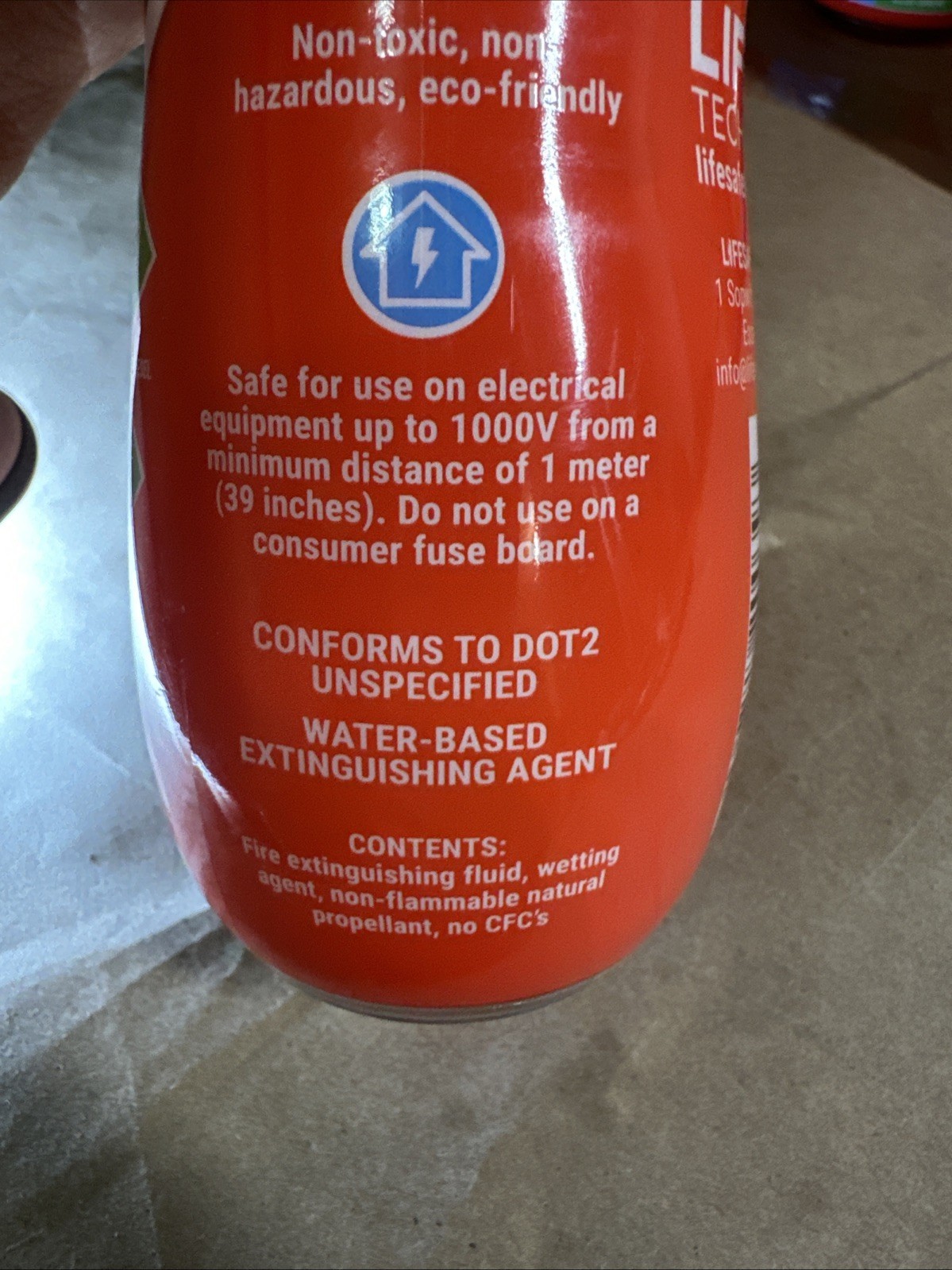 6x LifeSafe StaySafe Portable Fire Extinguisher Spray For Home & Travel