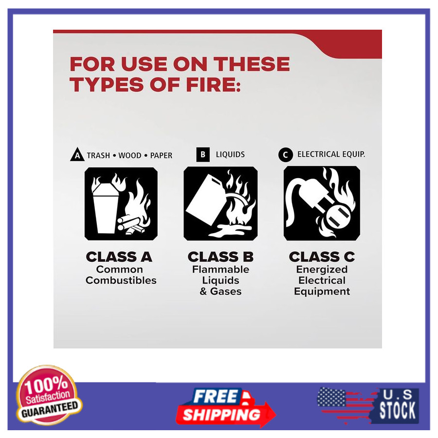Kidde Fire Extinguisher, 1-A:10-B:C, Dry Chemical, 2-Pack, Red, Mounting Bracket