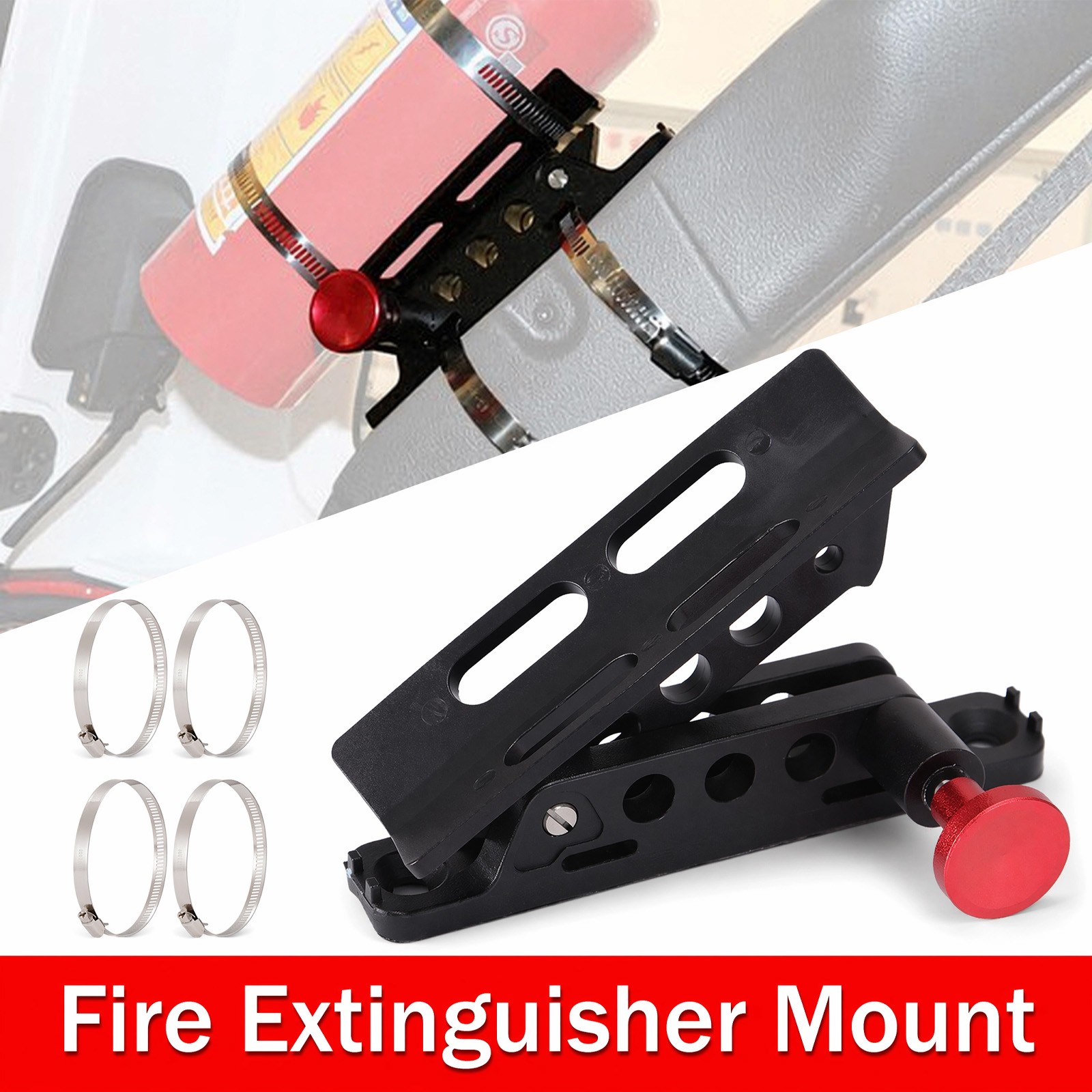 Adjustable Car Fire Extinguisher Holder Mount Bracket For Jeep Wrangler Yamaha