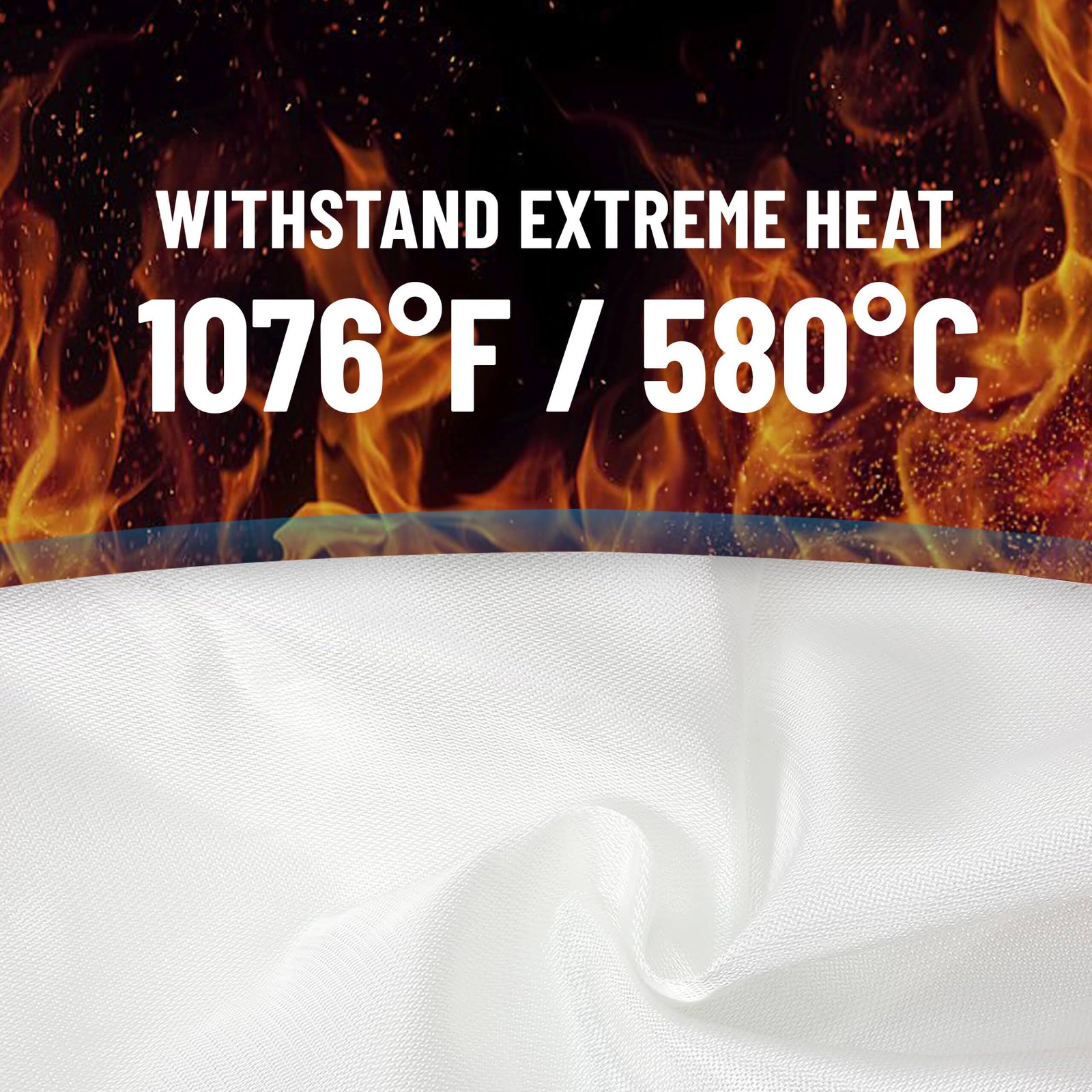 Fire Suppression Blanket – Waterproof, Oil-Resistant, Fiberglass Fire Blanket…
