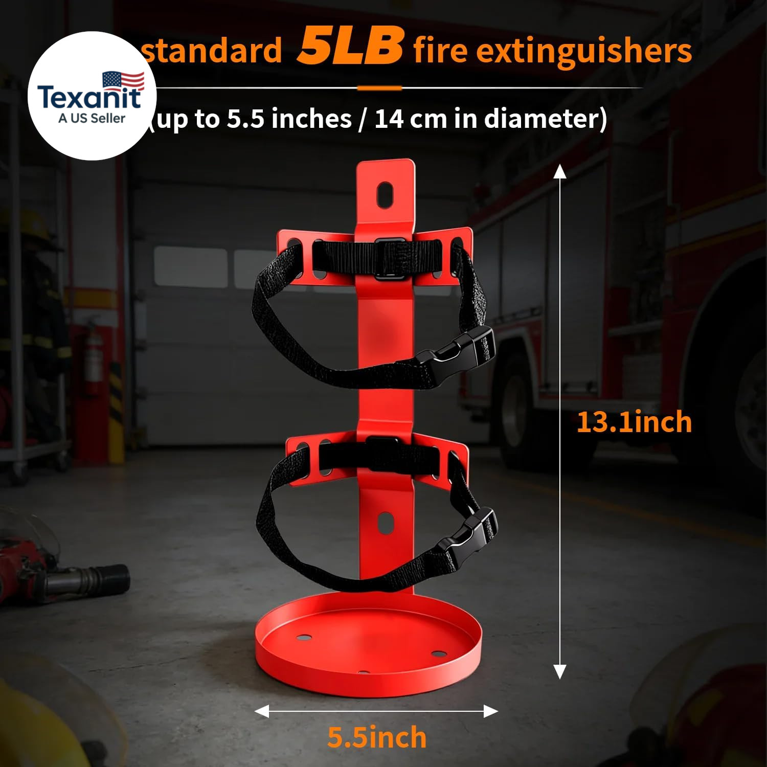 Fire Extinguisher Wall Mount Bracket, Heavy Duty Quick Release Metal Holder for