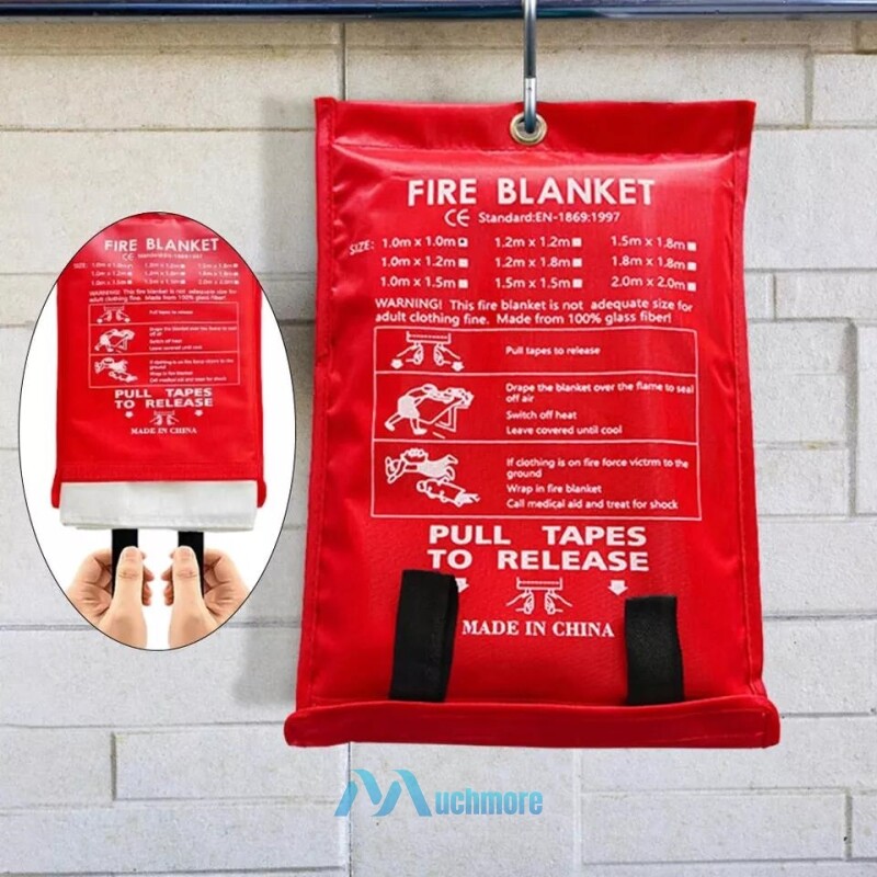 1-4 PACK Large Fire Blanket Fiberglass Emergency Home Office Retardant Prepared