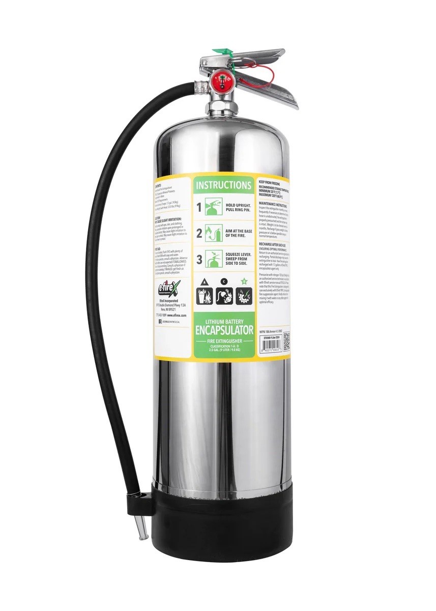 eFireX Lithium Battery TRPL-E Fire Extinguisher 9 Liter With Bracket NEW