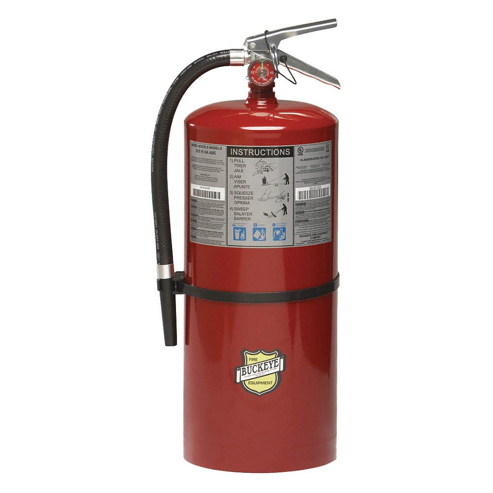 BUCKEYE 12120 Fire Extinguisher,Steel,Red,ABC 35WT10
