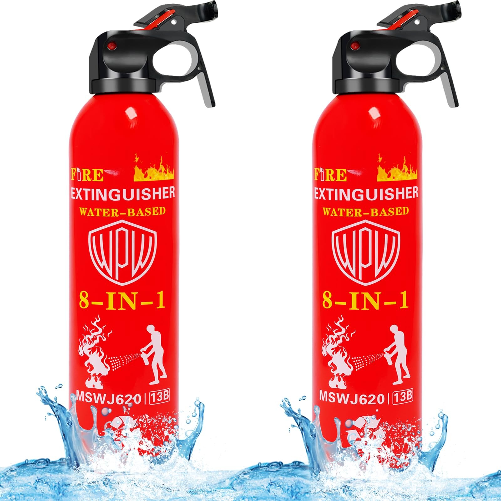 620ml Large Upgraded 8-in-1 Fire Extinguisher for Home with Wall Mount Portab…