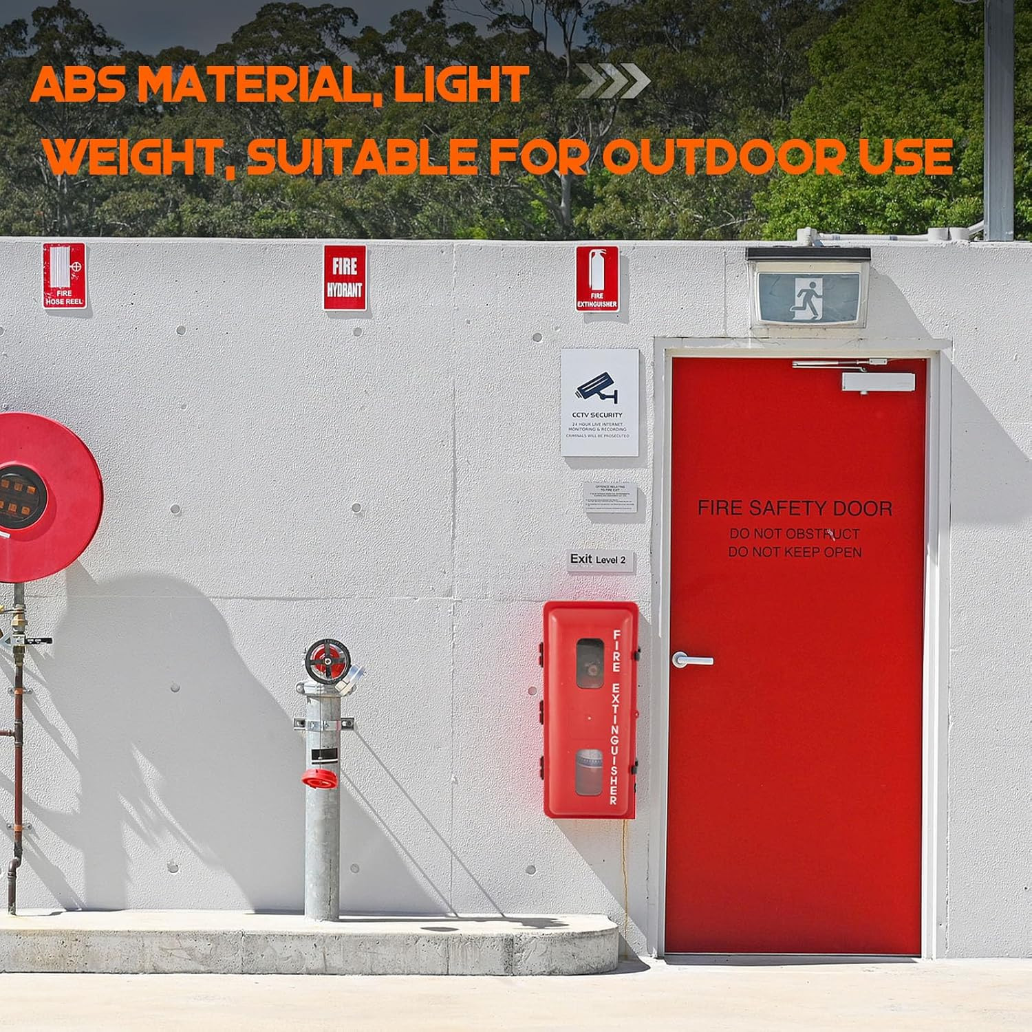 1 Pcs 10 Lb Fire Extinguisher Cabinet Box with Internal Rope Fastening and Exter