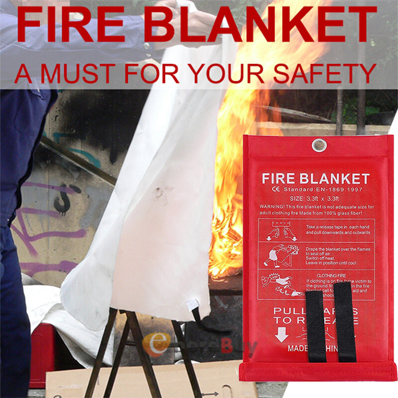 1~4PK FIRE BLANKET Fiberglass Emergency Home Retardant Prepared 59”x59” 47X47″
