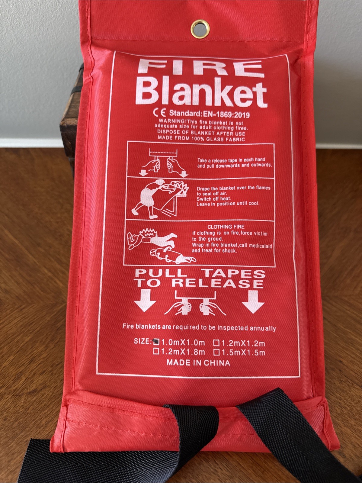 Fire Blanket – 1 meter x 1 meter – Emergency – Fire Safety – Home Protection
