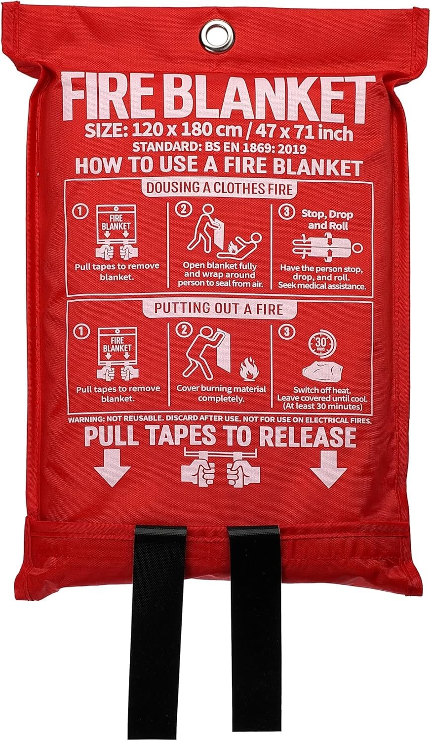 Fire Blanket Home & Kitchen,40″ x 40″,4 Pack,Emergency Fire Blanket