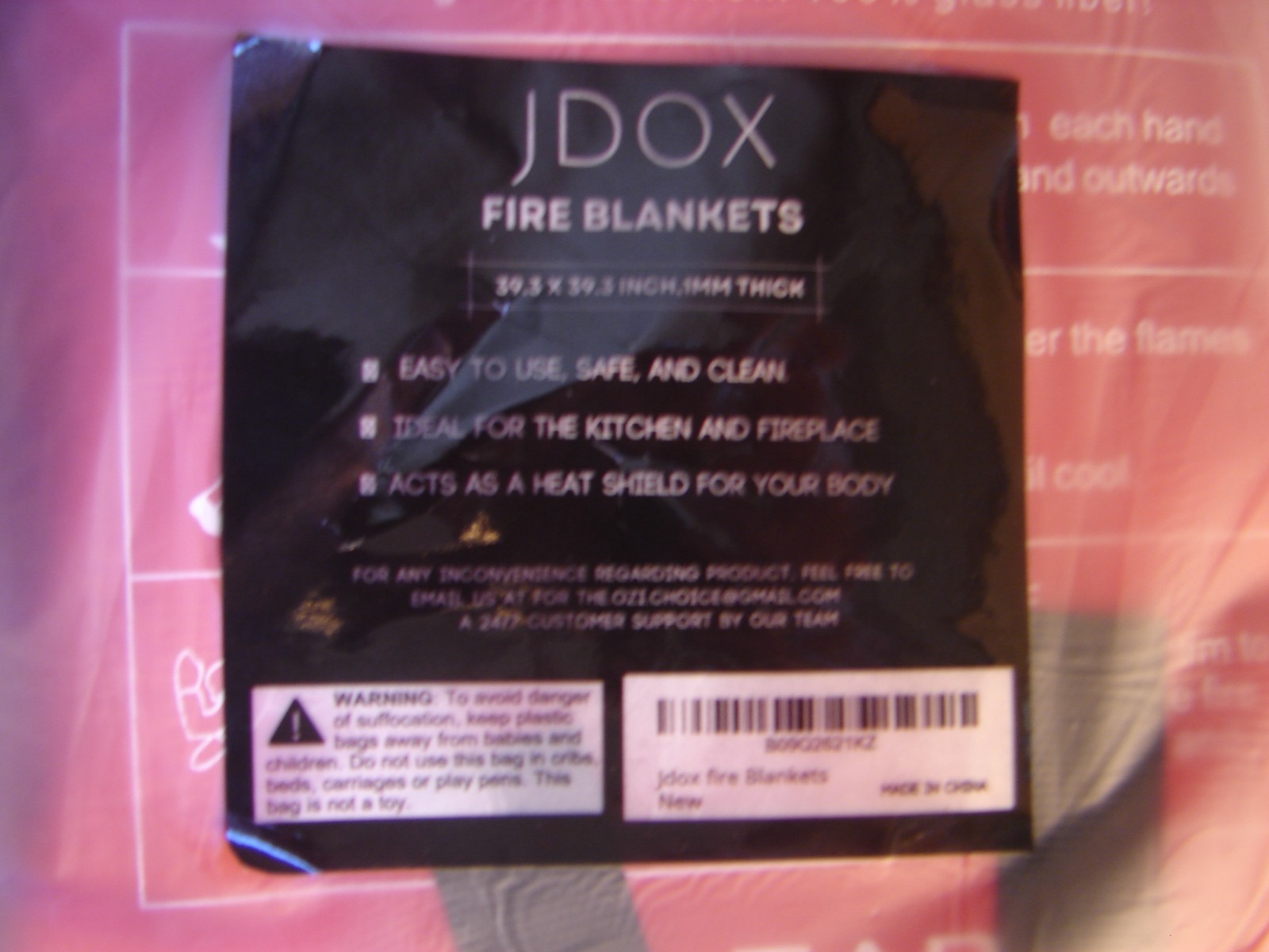 NEW 2-Pack Large Fire Blanket Fireproof For Home Kitchen Office Emergency Safety