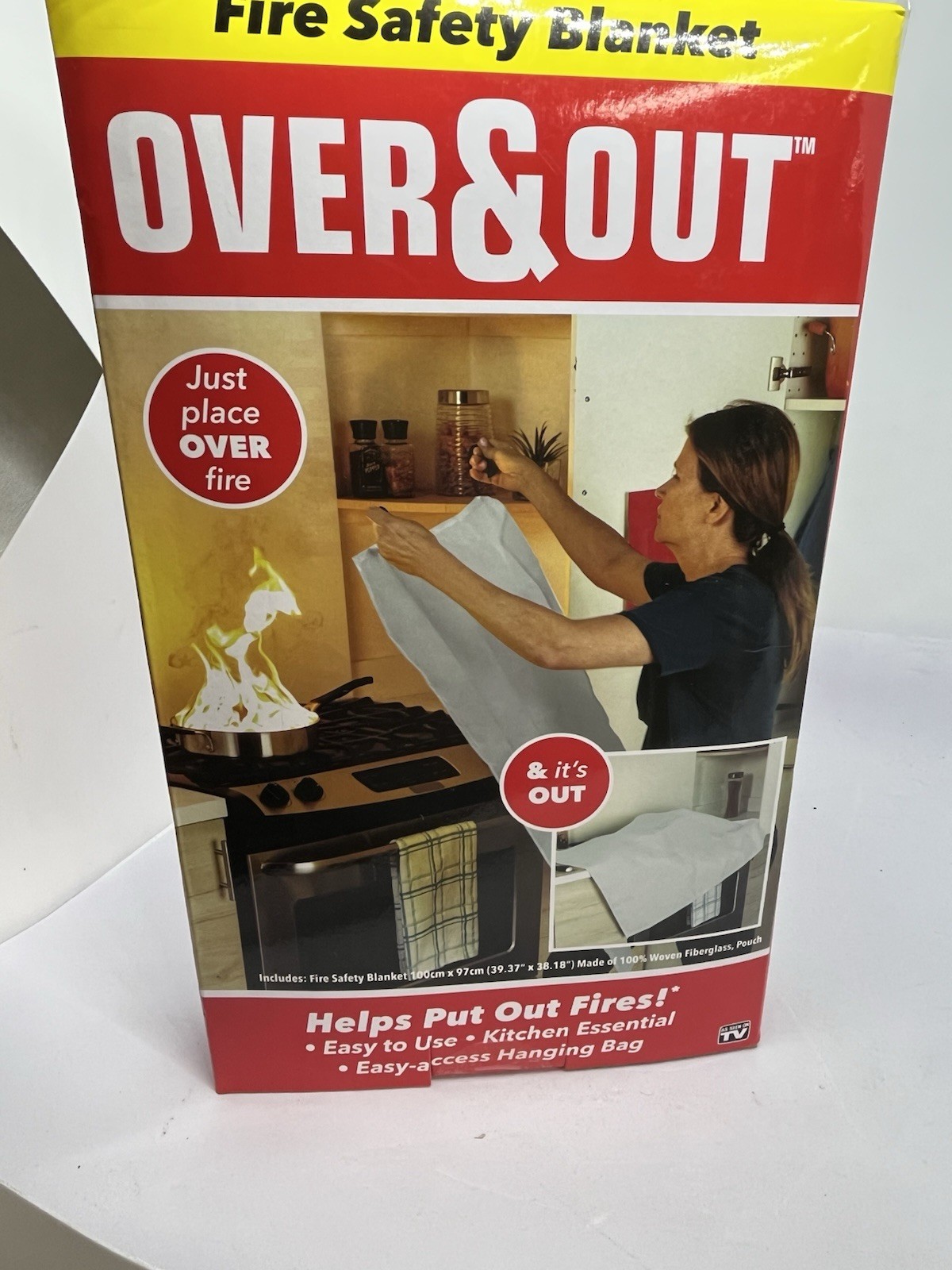 Fire Safety Blanket Over and Out (AS SEEN ON TV) 39.37″ x 38.18″