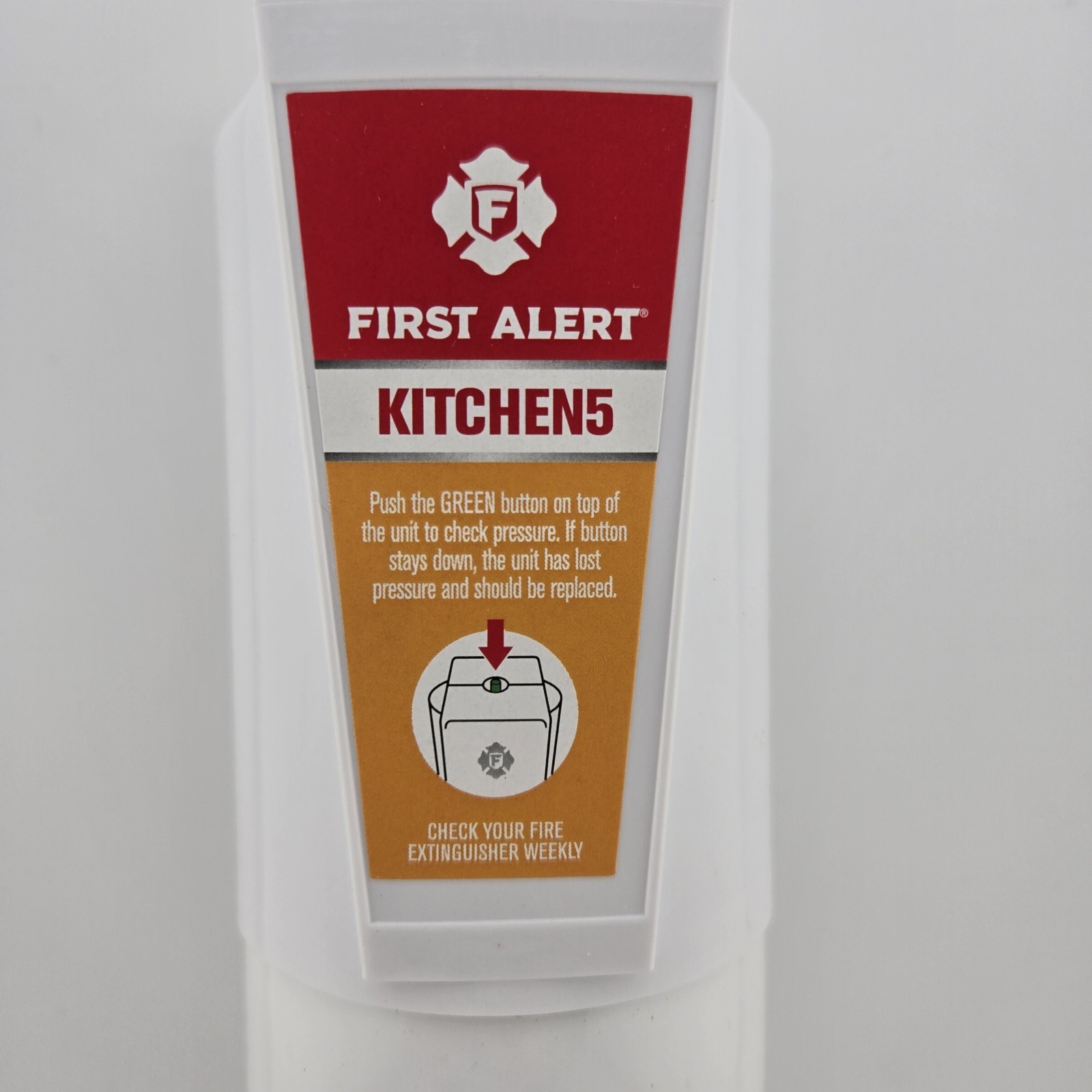 First Alert Kitchen Fire Extinguisher KFE2S5 UL Rated 5-B:C White 1 Pack NEW