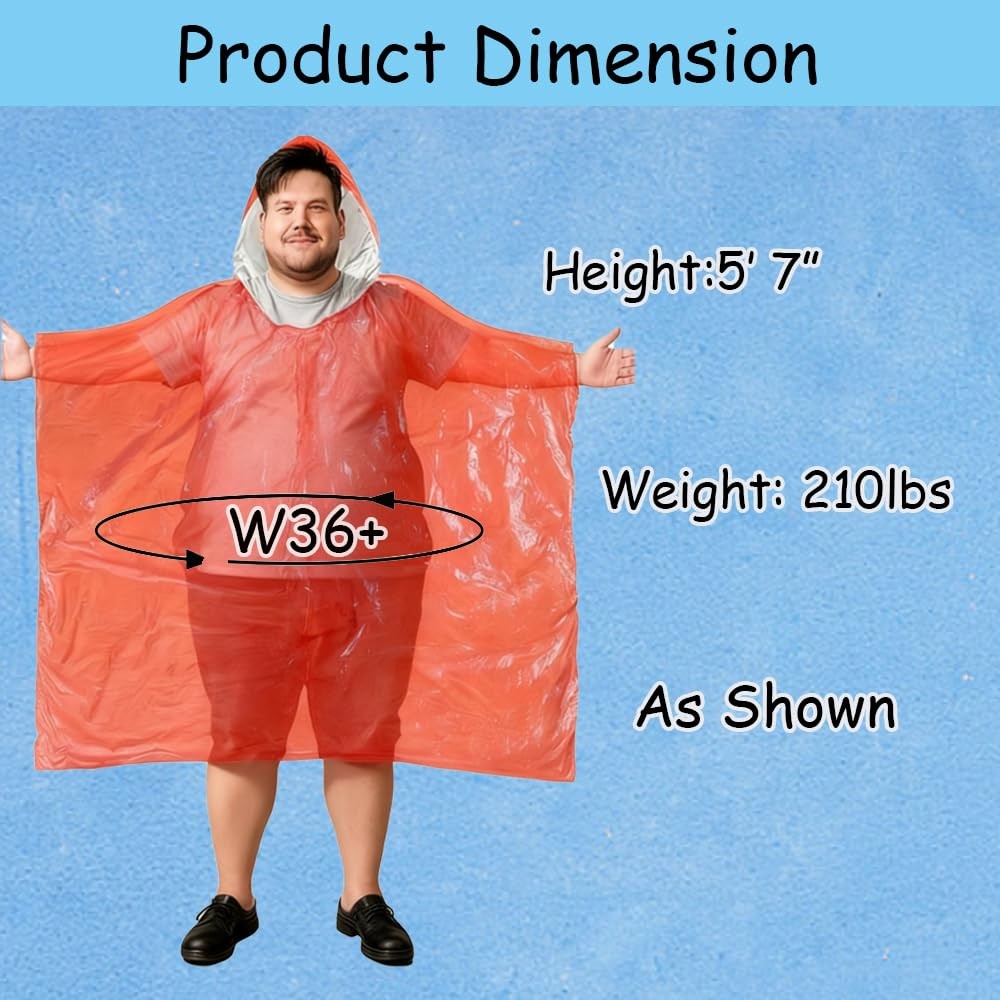 Plus Size Emergency Blankets for Survival, Thermal Blankets Survival with Hoo…