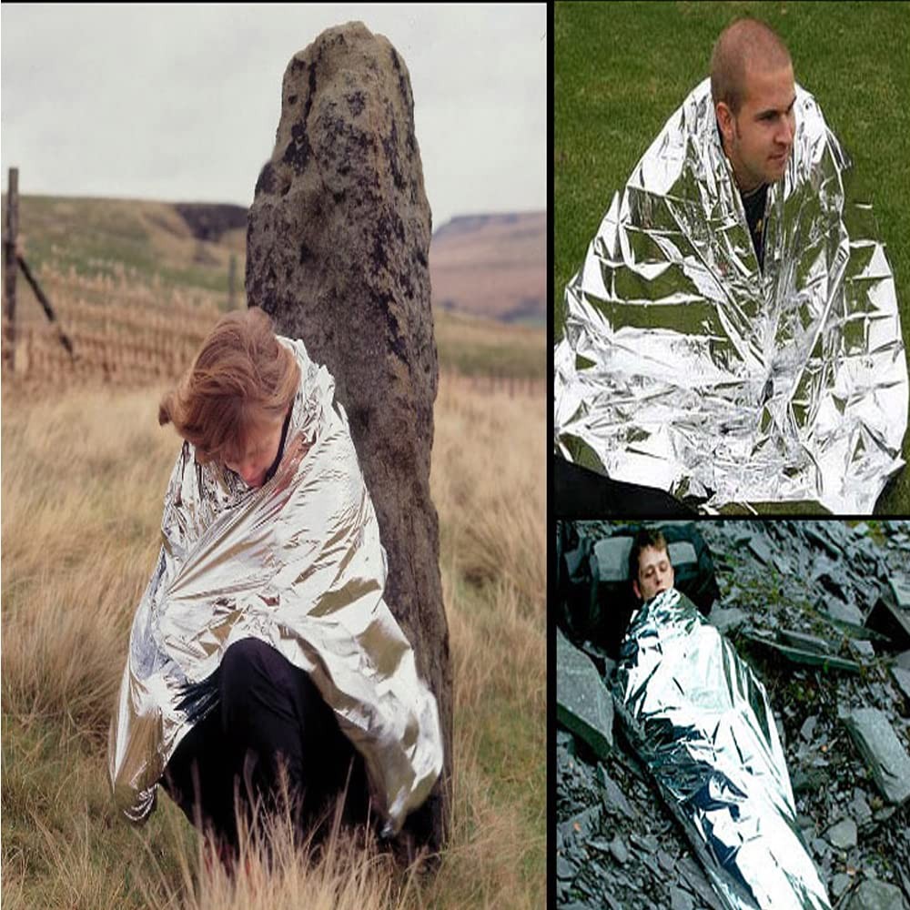 Emergency Mylar Thermal Blankets, Designed for Outdoors, Survival Reflective …