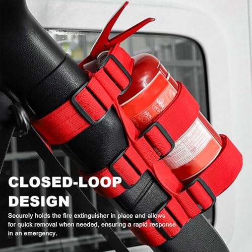 American flag pattern fire extinguisher holder for vehicles.