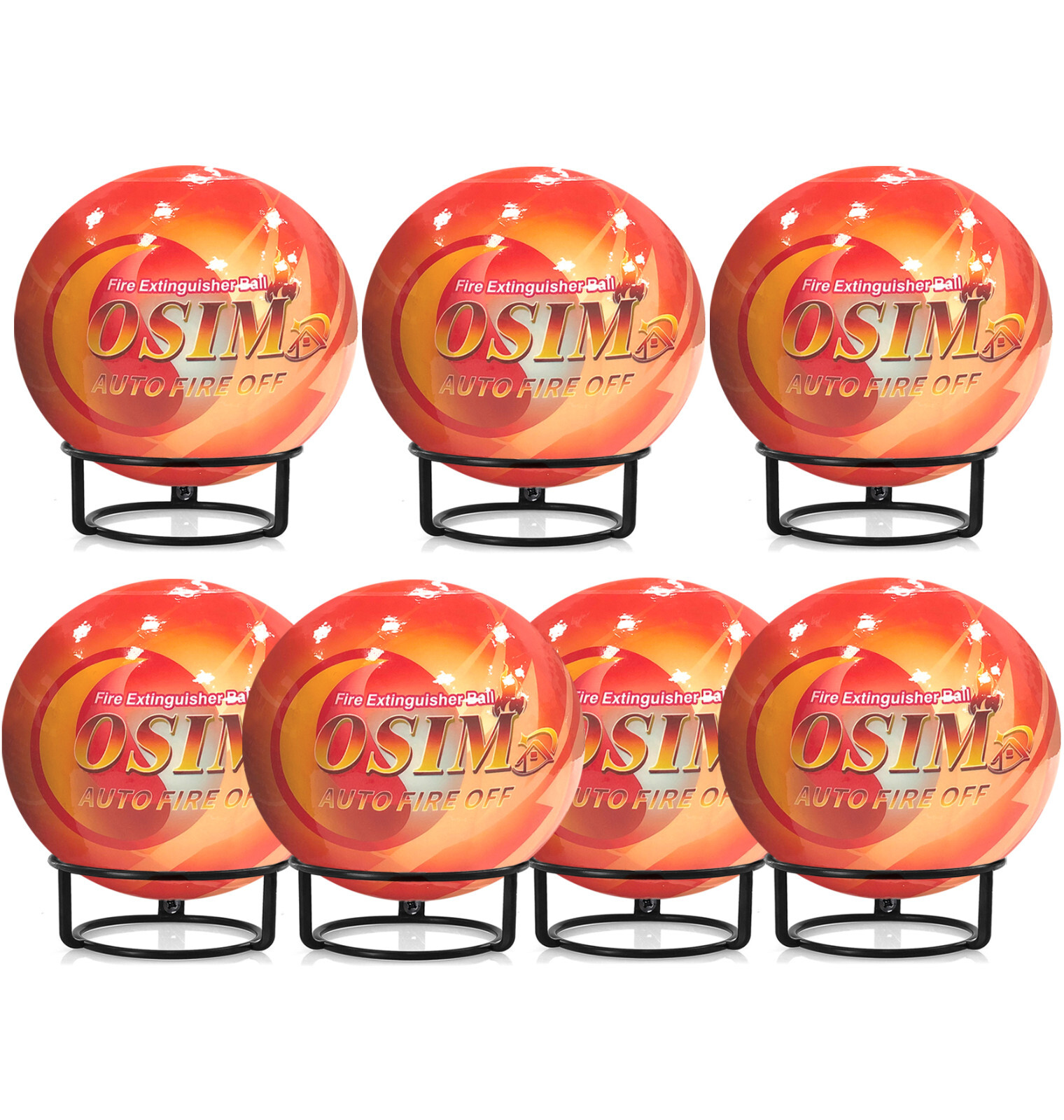 7 PACK Automatic Portable FireBall Extinguisher With Bracket for ABCEF Type Fire