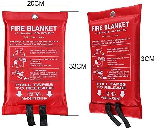 Fire Blankets Fire Retardant Blankets 4 Pack Fiberglass Fire Suppression Blan…