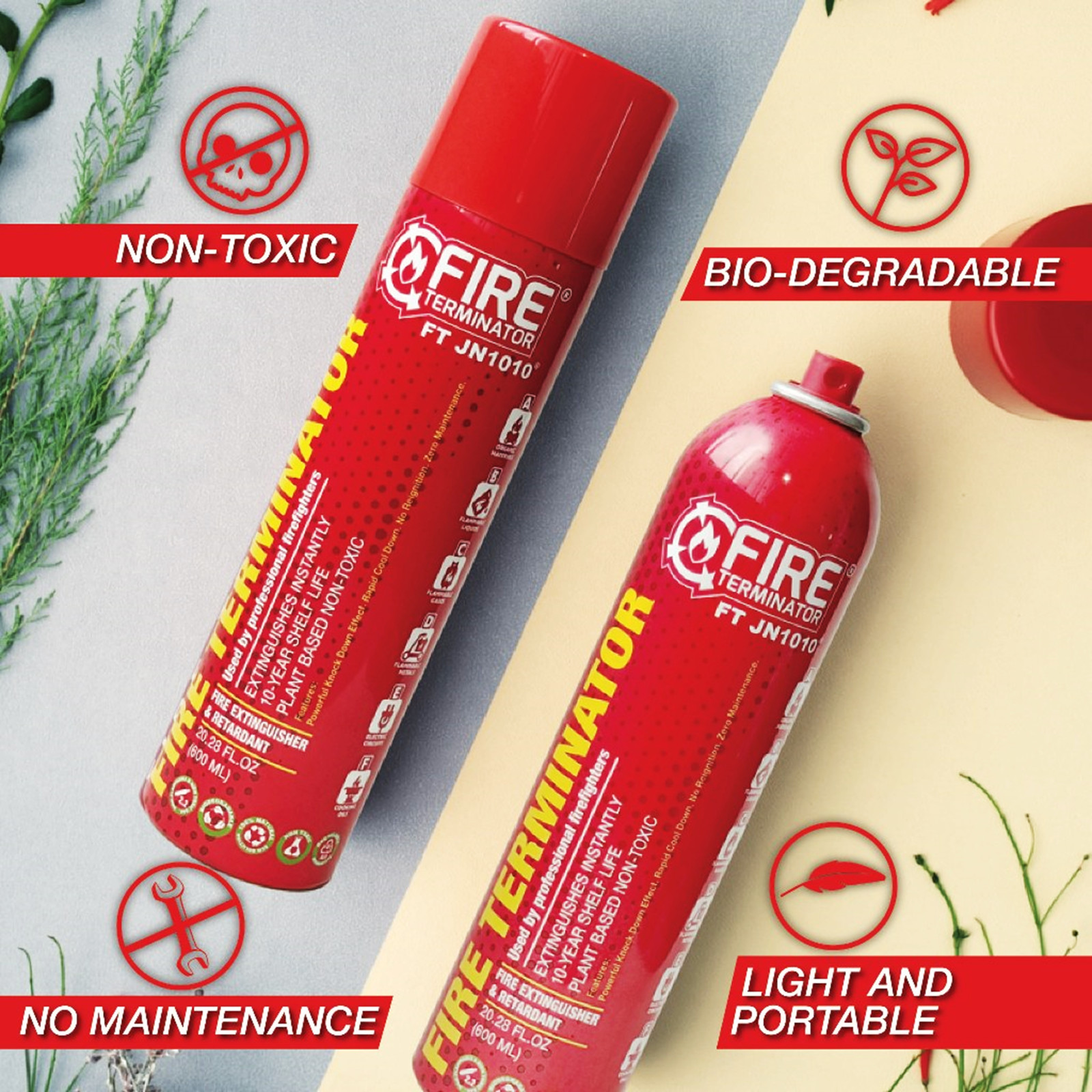Fire Extinguisher Fire Terminator Class ABCDEF Hydrodynamic Spray FT JN1010