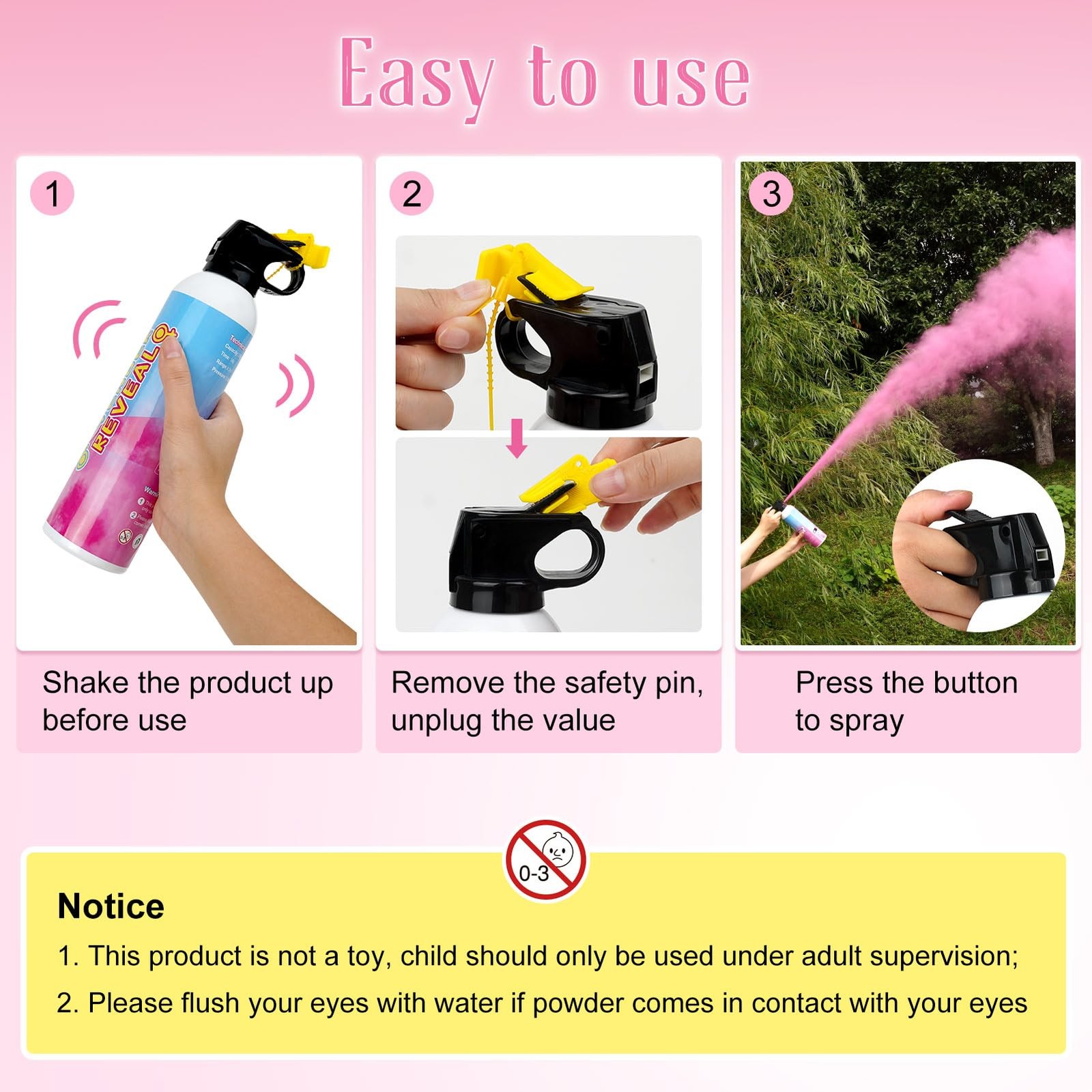 Gender Reveal Fire Extinguisher 2 Packs, Gender Reveal Ideas, Baby Girl Revea…