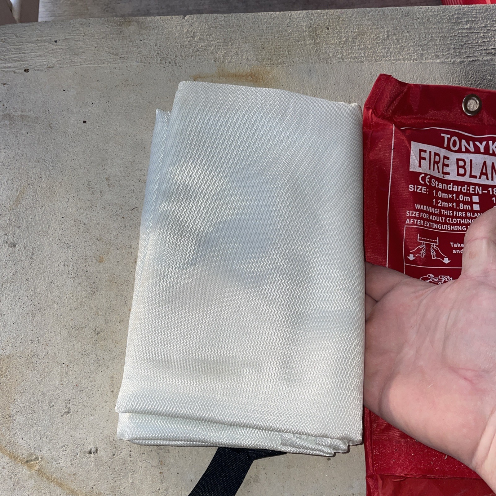 Tonyko Premium Fire Blanket 1.2 M X 1.2M 1869:1997 Home Office Emergency New