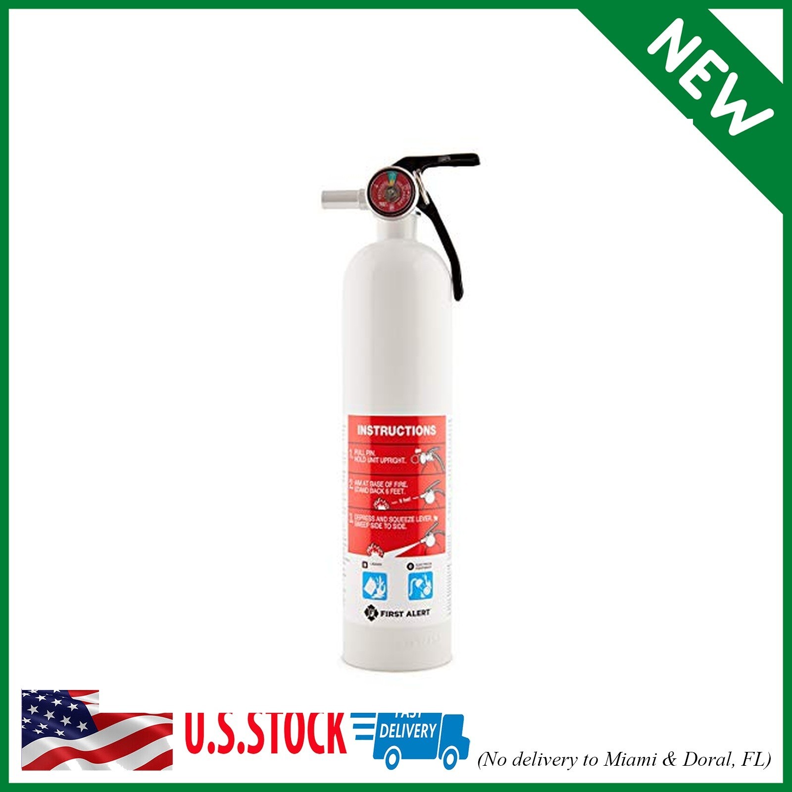 First Alert Fire Extinguisher for Car & Marine Use, UL RATED 10-B:C, AUTOMAR10 F