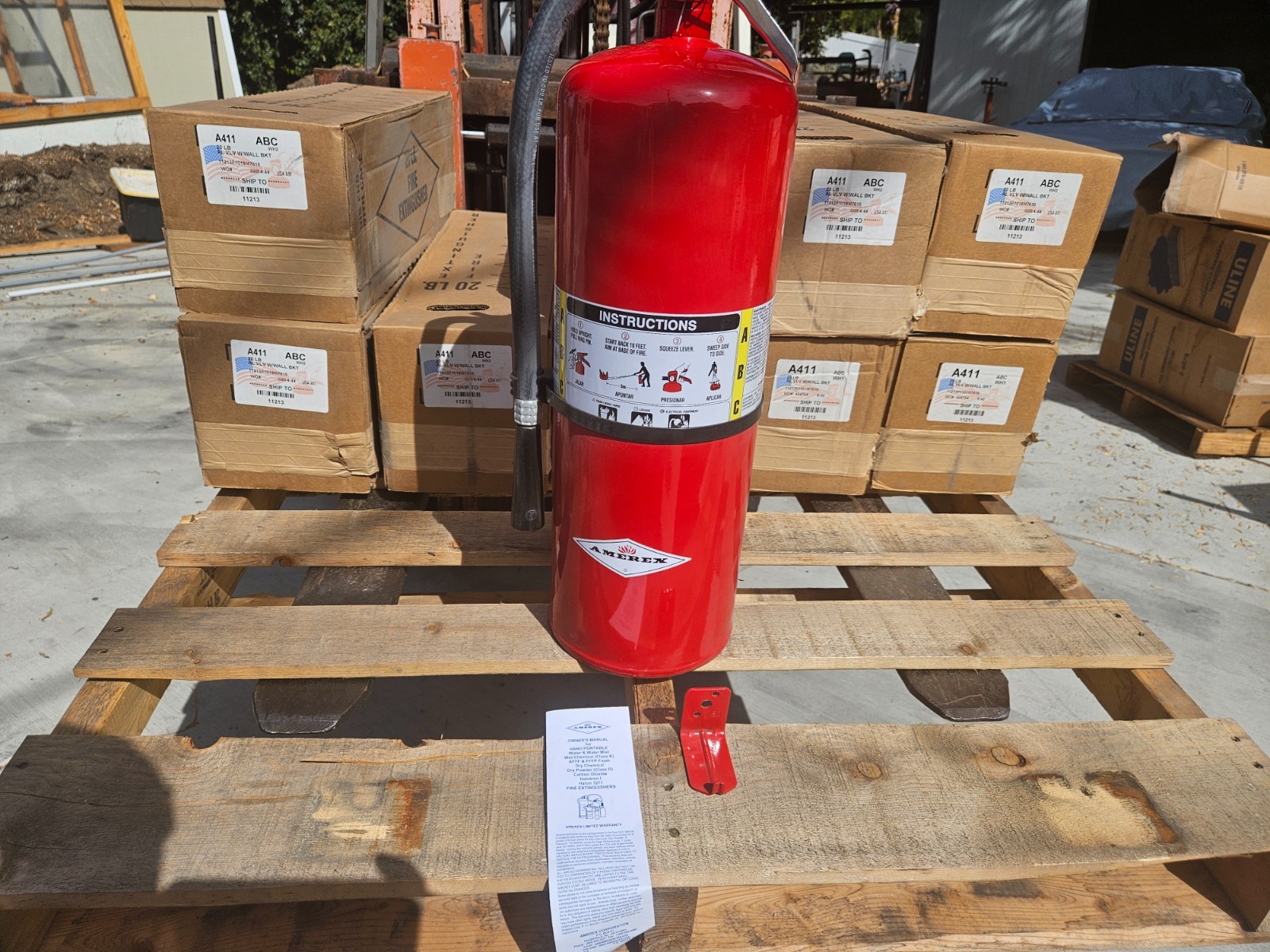 Amerex A411, 20lb ABC Dry Chemical Class A B C Fire Extinguisher BRAND NEW