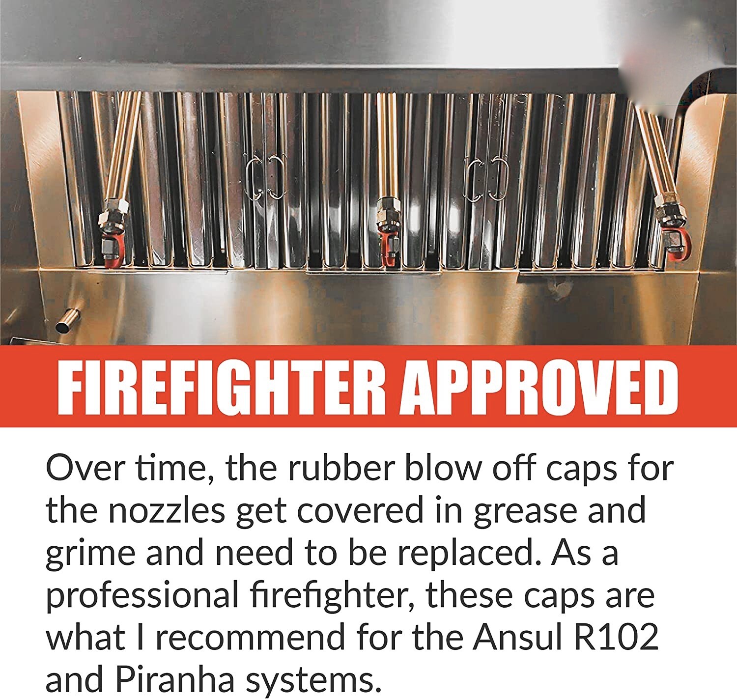 ✅🔥🧯50 Pcs R102 Ansul Type FIRE SUPPRESSION SYSTEM RUBBER BLOW OFF NOZZLE COVER